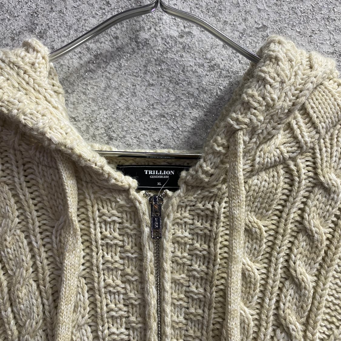 트릴리온 케이블 니트 후드 집업 B2996 상품이미지3