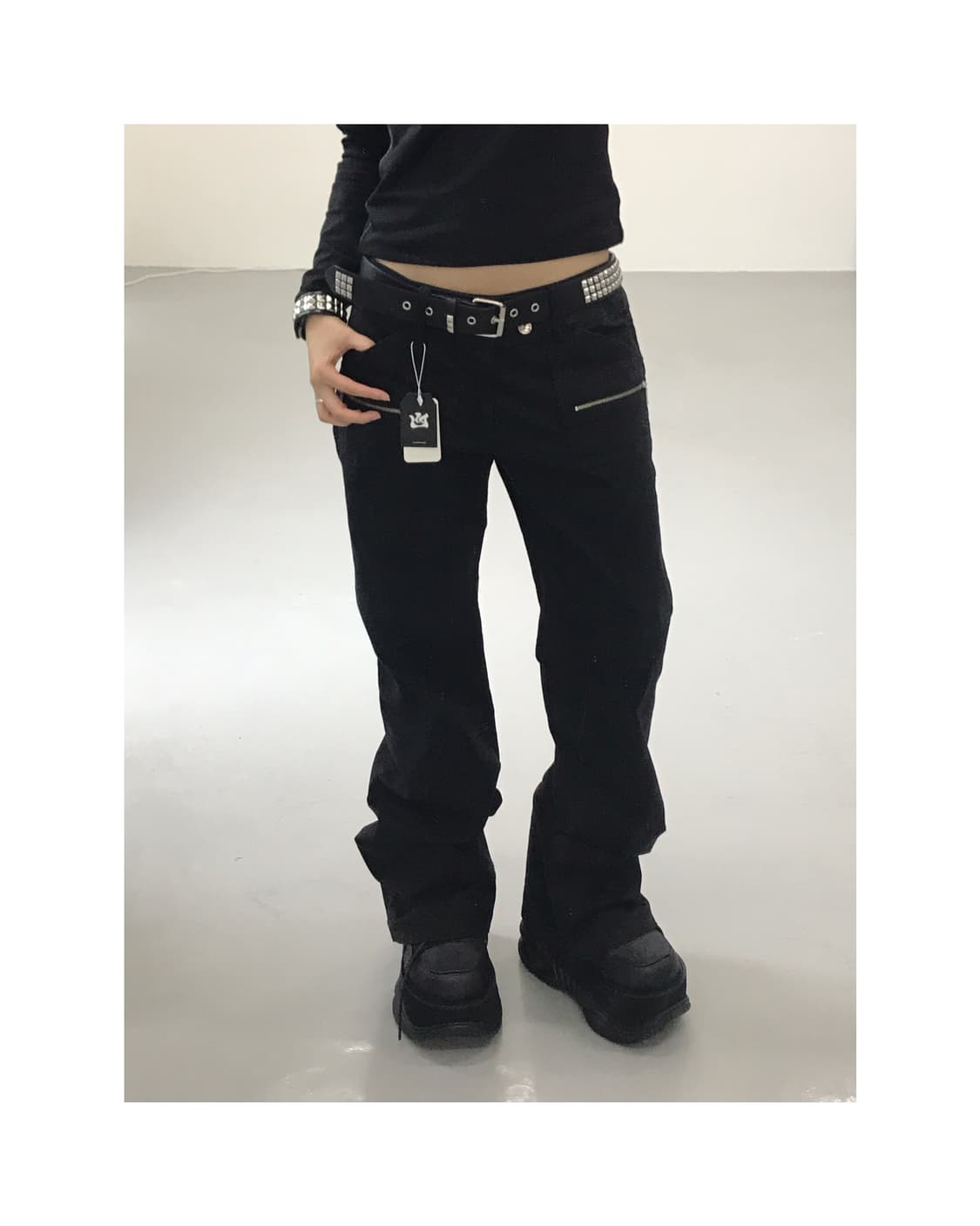 Jpn Black detail pants 상품이미지1