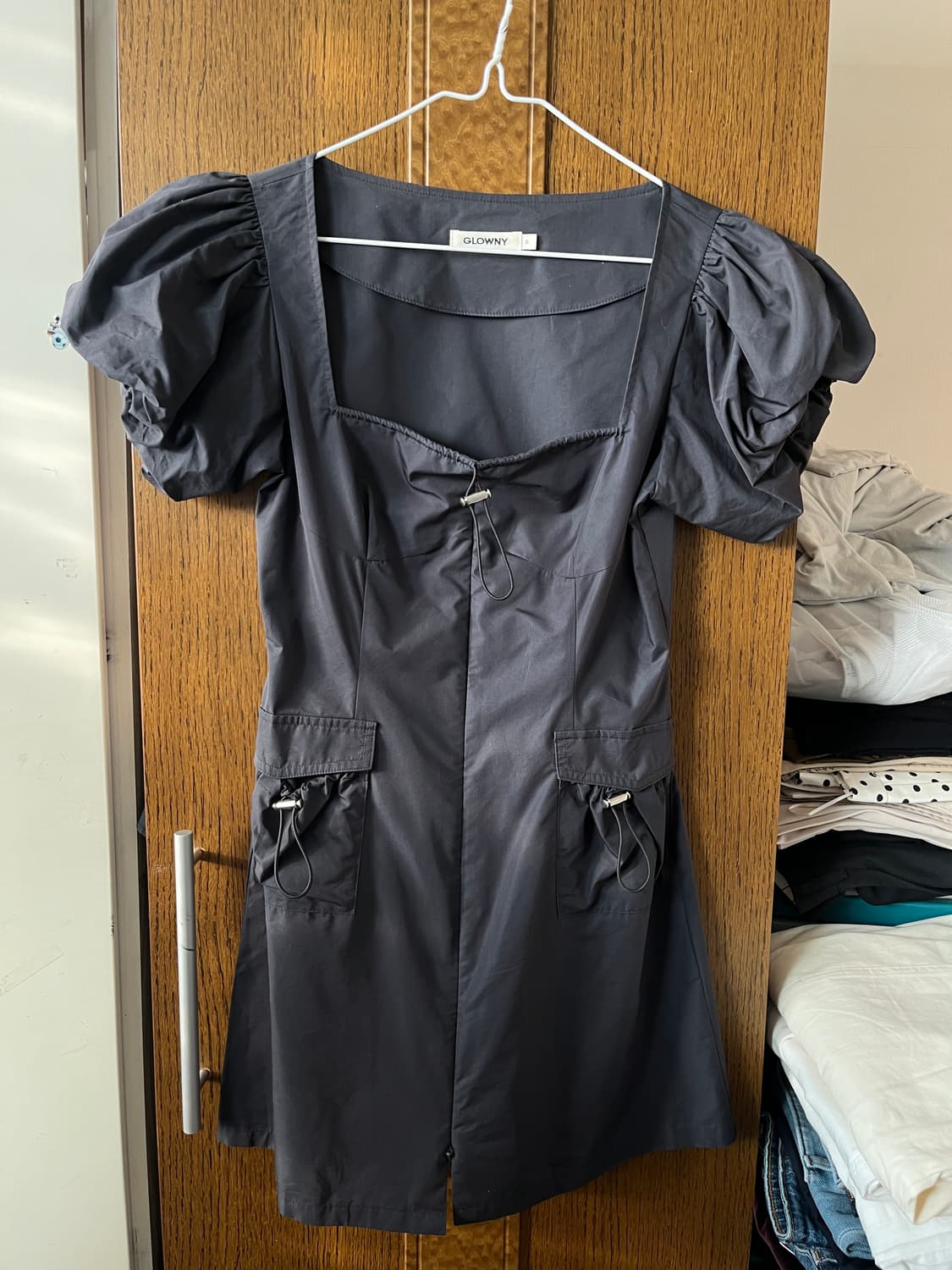 글로니 DETROIT PUFF DRESS (CHARCOAL) 상품이미지2