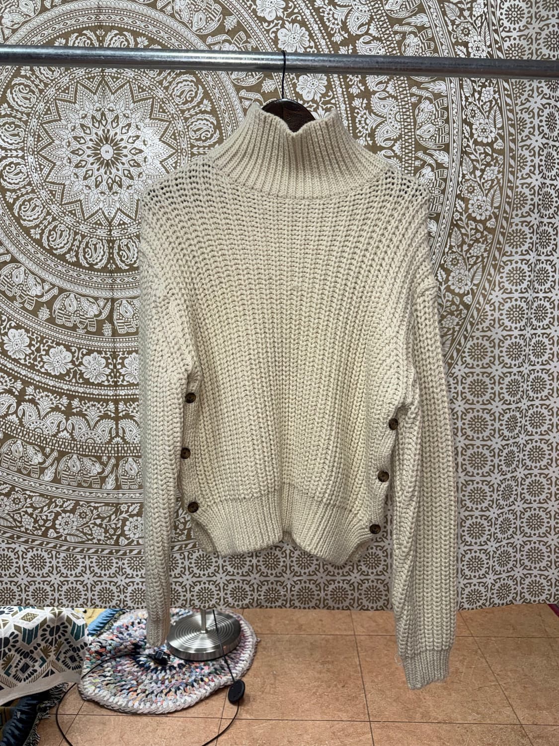 빈티지 목폴라 하이넥 니트  상품이미지3