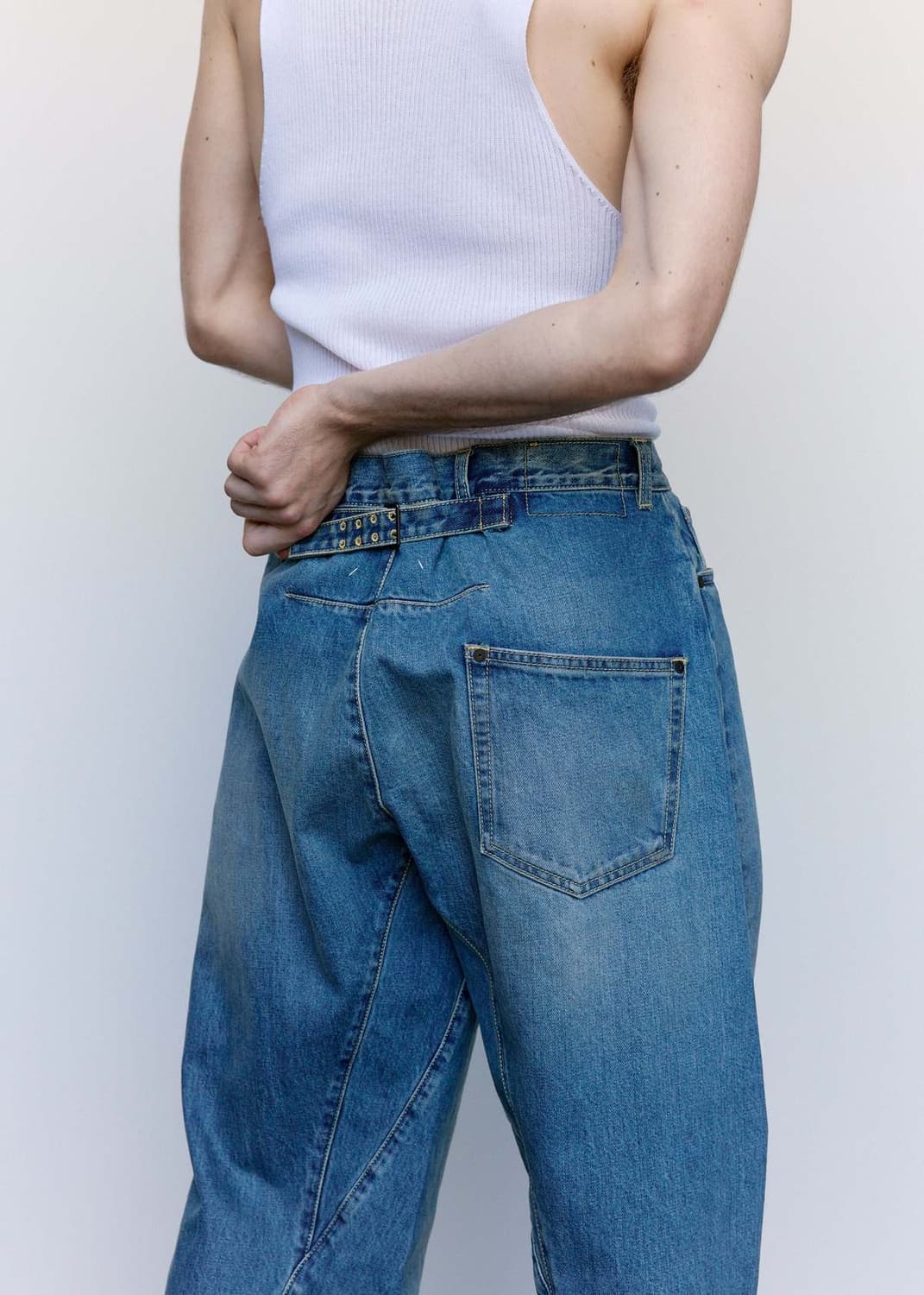 [29size] 메종 마르지엘라 Diagonal Seam 데님 팬츠 상품이미지1