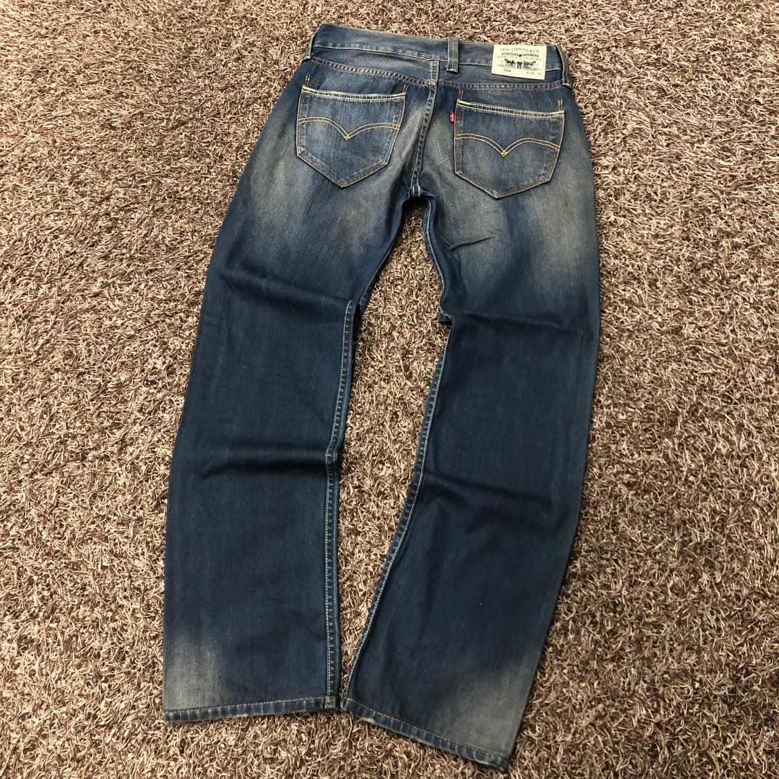 리바이스 504 스트레이트 워싱 데님 팬츠 상품이미지4