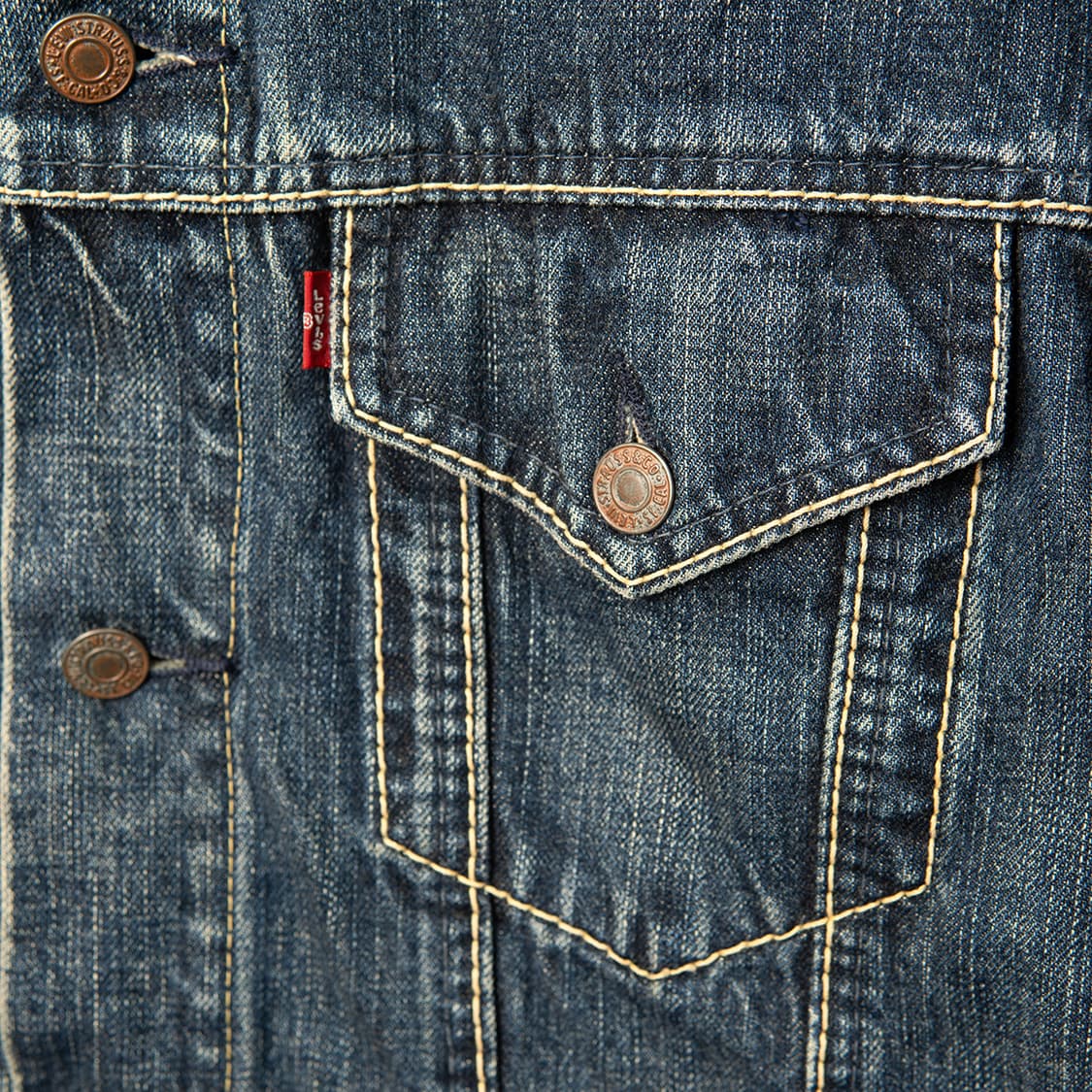 [98] 00s 리바이스 레드룹 새들스티치 데님 트러커 자켓  상품이미지2