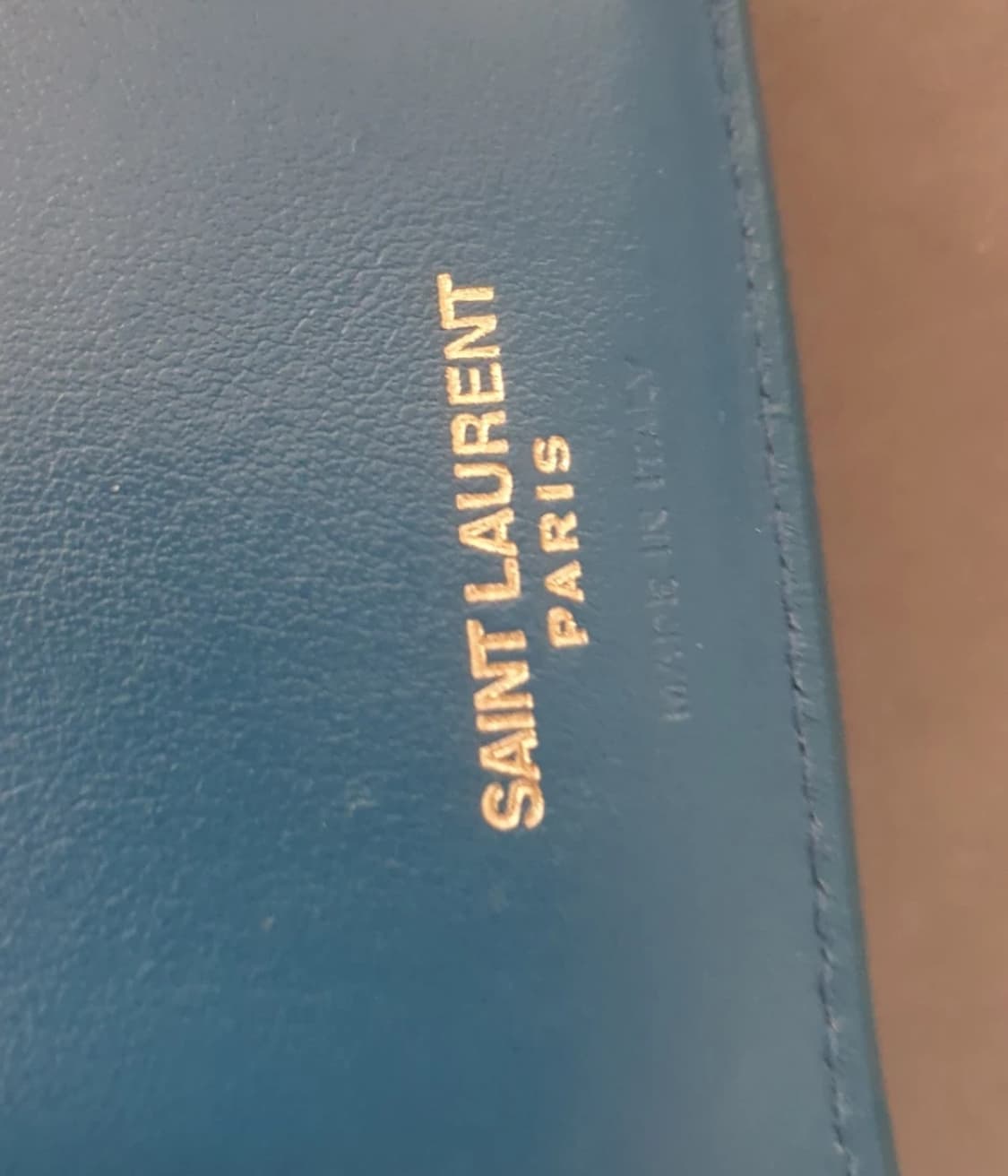 Ysl 입생로랑 스카이블루 스타 레더 반지갑 상품이미지7