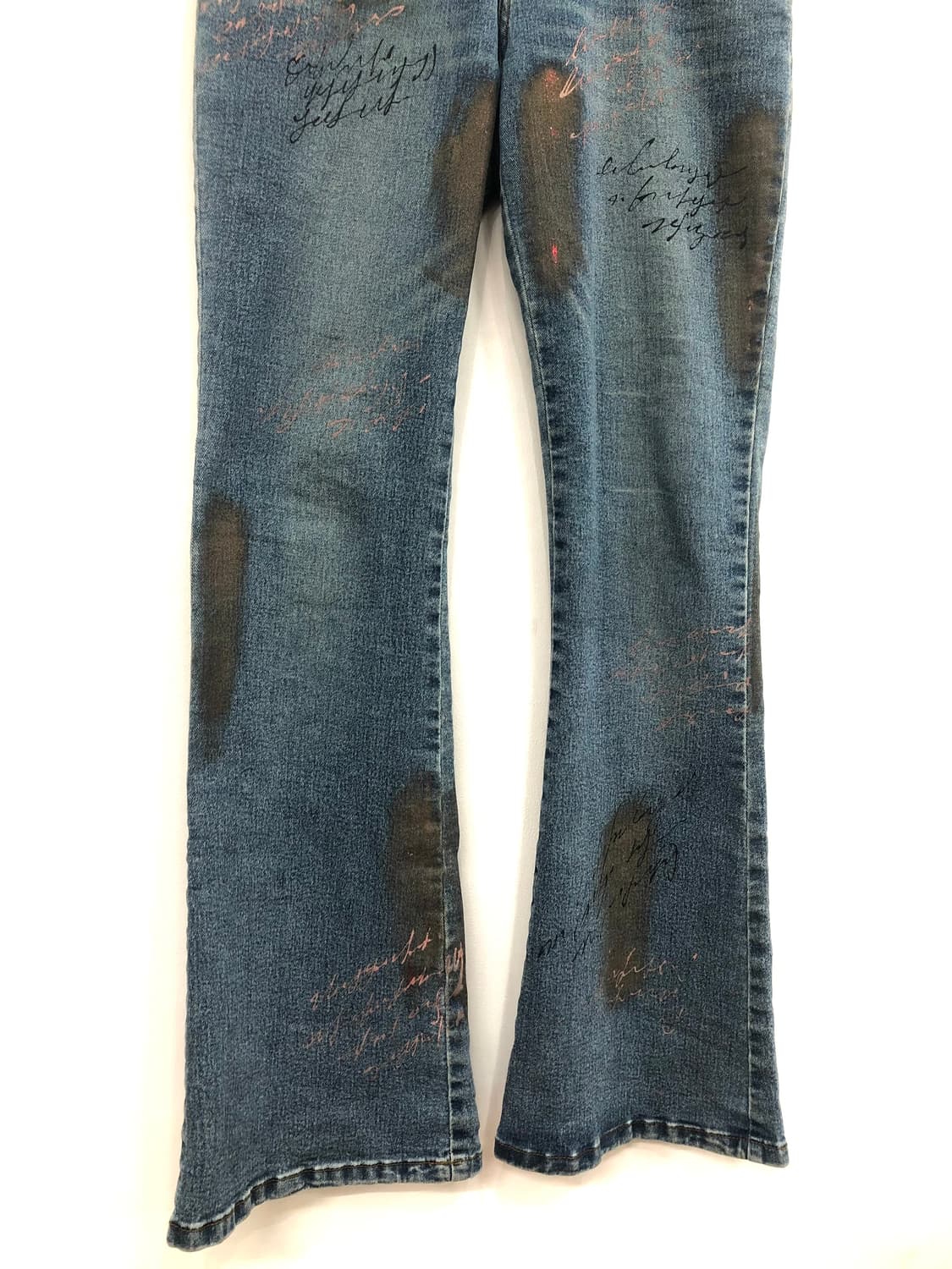 glitter lettering bootcut denim pants  상품이미지8
