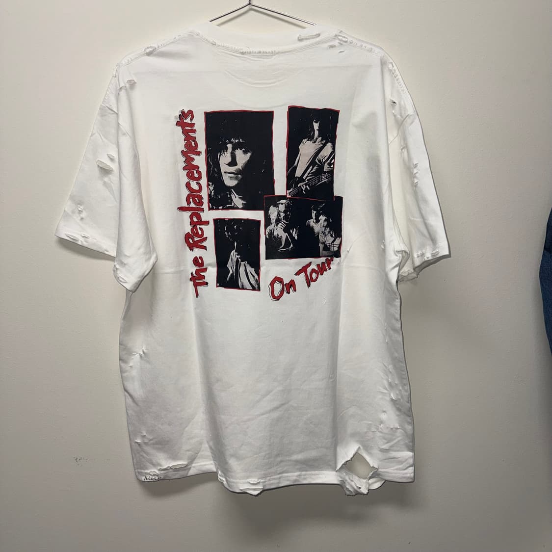 빈티지 무드 밴드티 디스트로이드 데미지 커스텀 반팔  상품이미지7