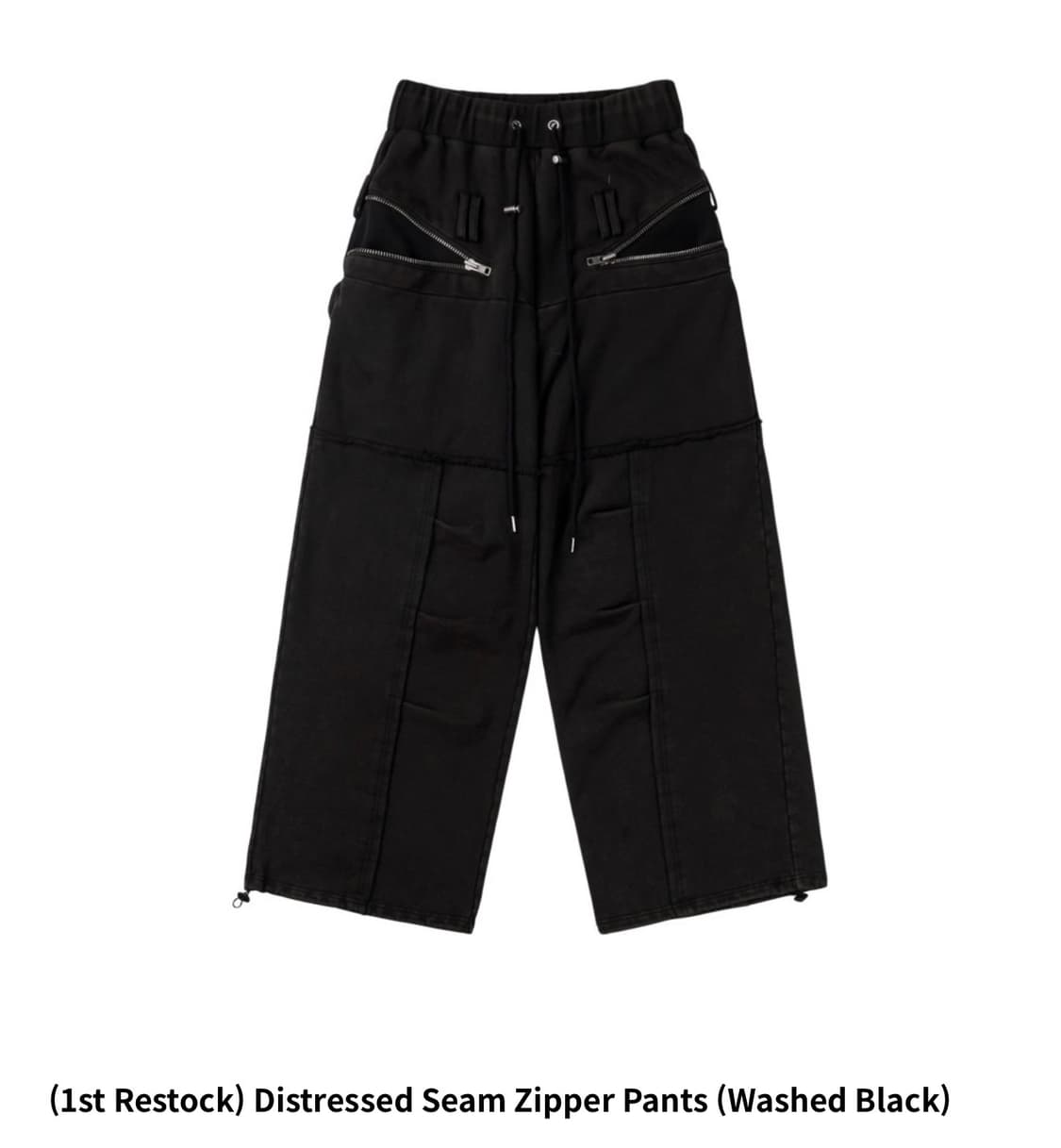 보니앤키예 Distressed Seam Zipper Pants 1size 상품이미지1