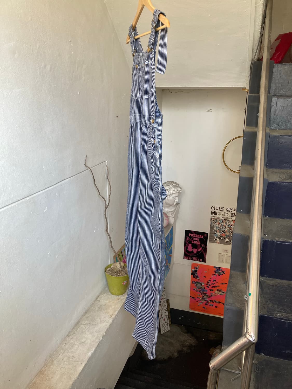 리 LEE 스트라이프 멜빵 팬츠 상품이미지7