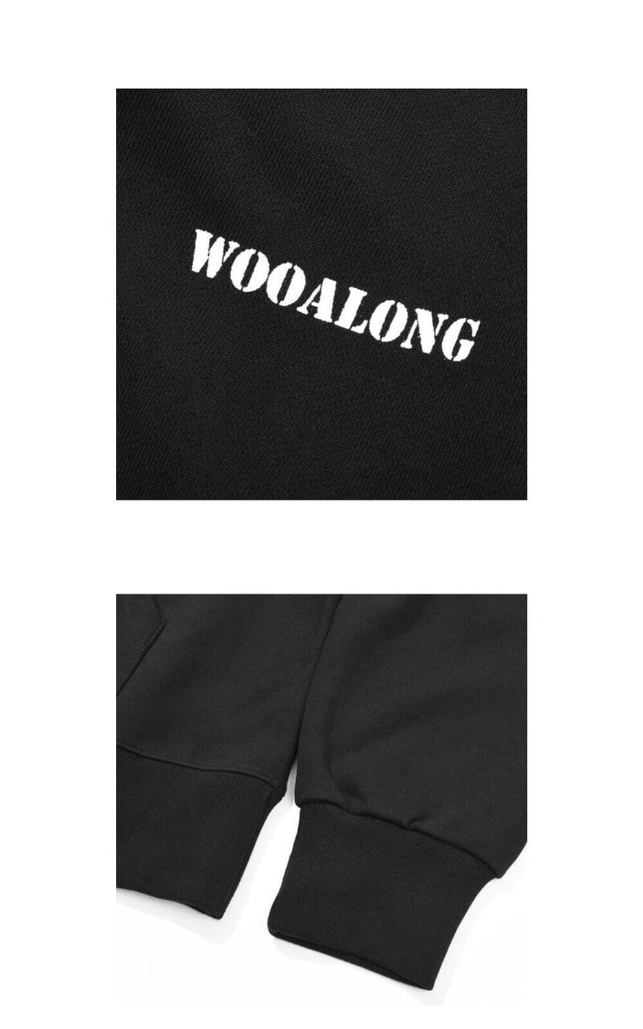 우알롱 ) 백로고 후드티 상품이미지3