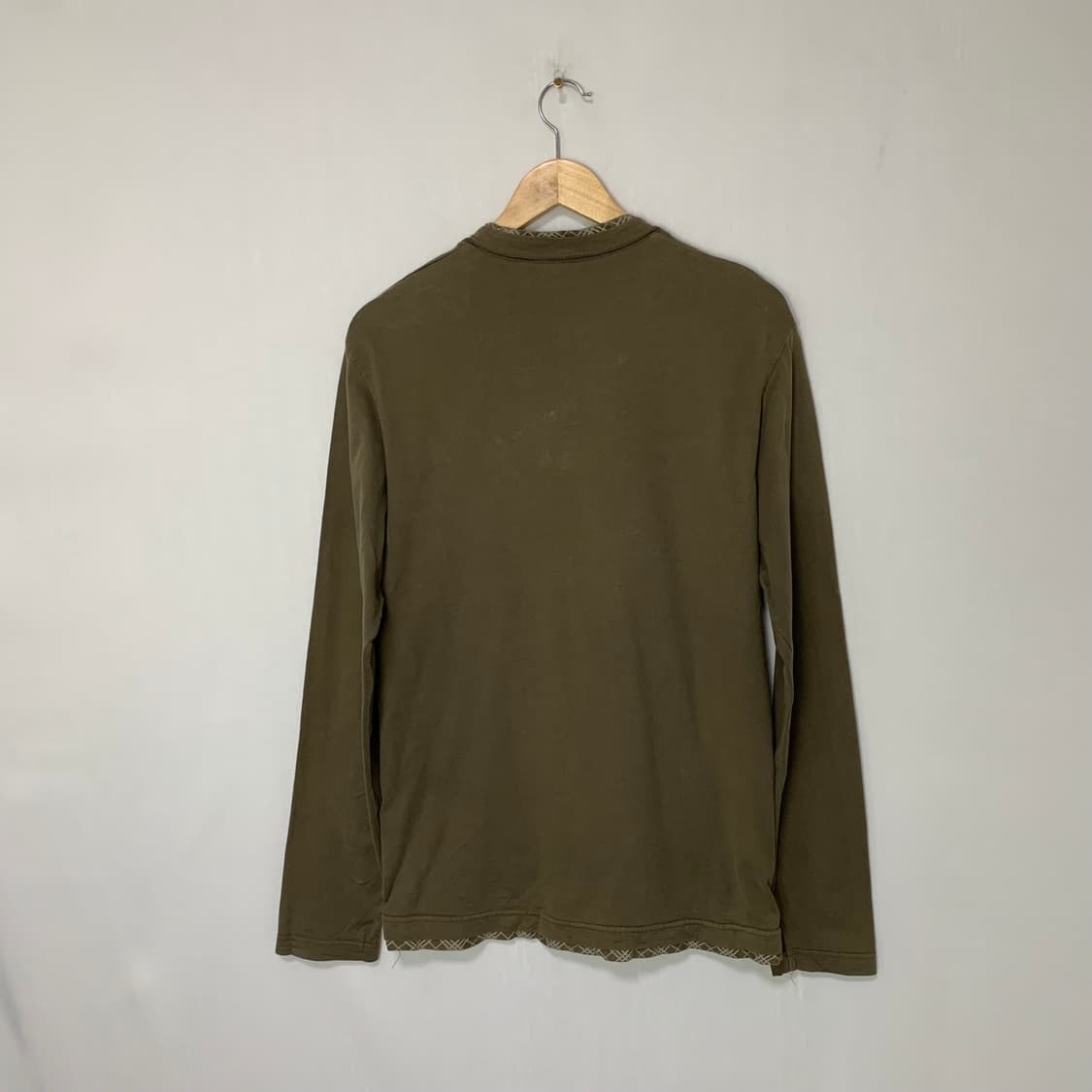버버리 카키 브라운 긴팔 슬리브 티셔츠 L 빈티지 남녀공용 상품이미지5