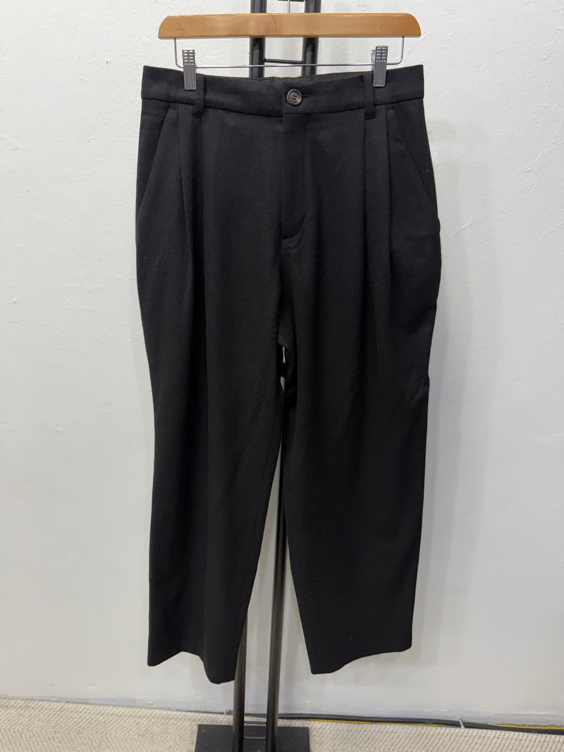 정품) 타임옴므 24ss 캐시미어 와이드 슬랙스 팬츠 78(30) 상품이미지1