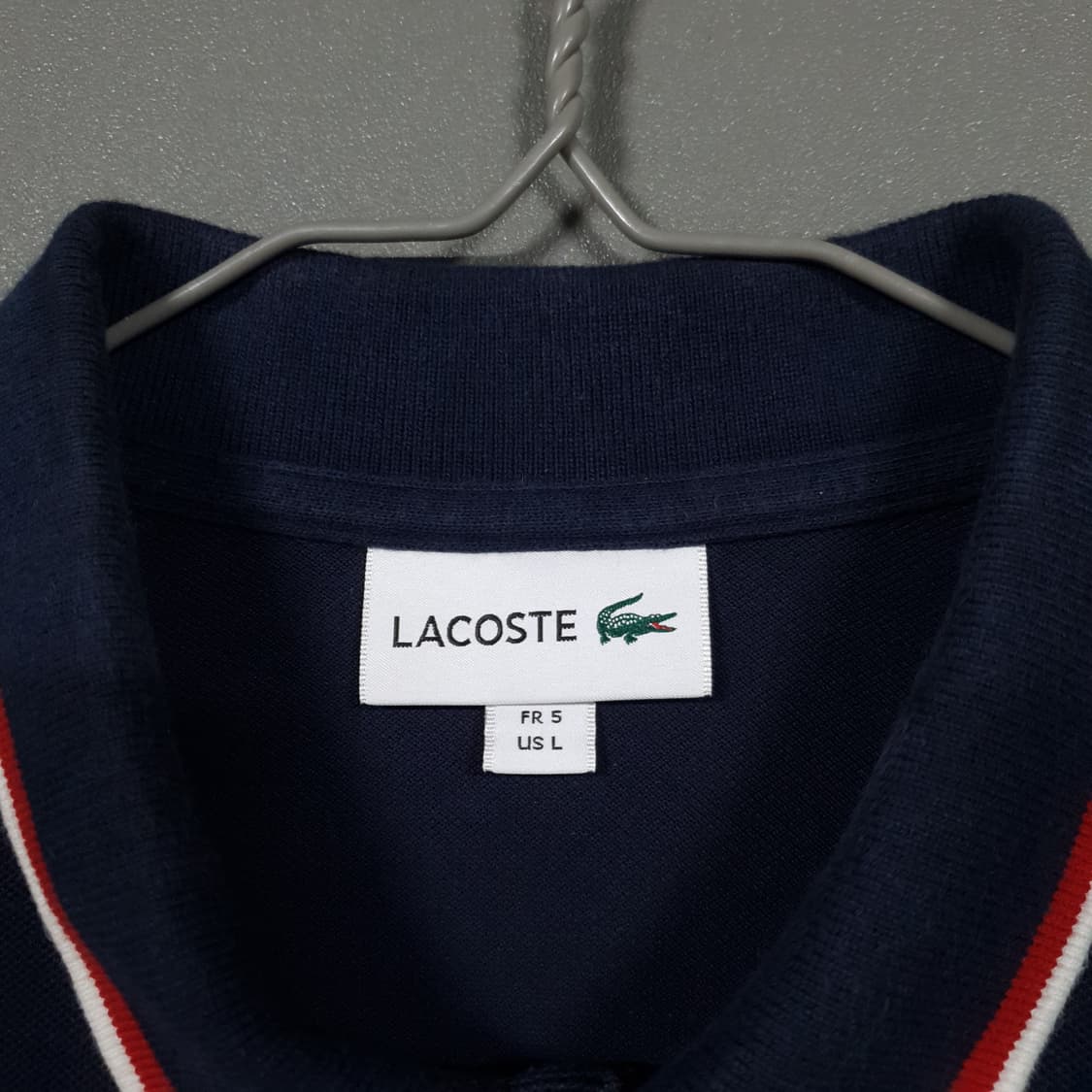 105) 라코스테 신형 22ss 카라 배색 세미 팬시 반팔 카라티 폴로 상품이미지7