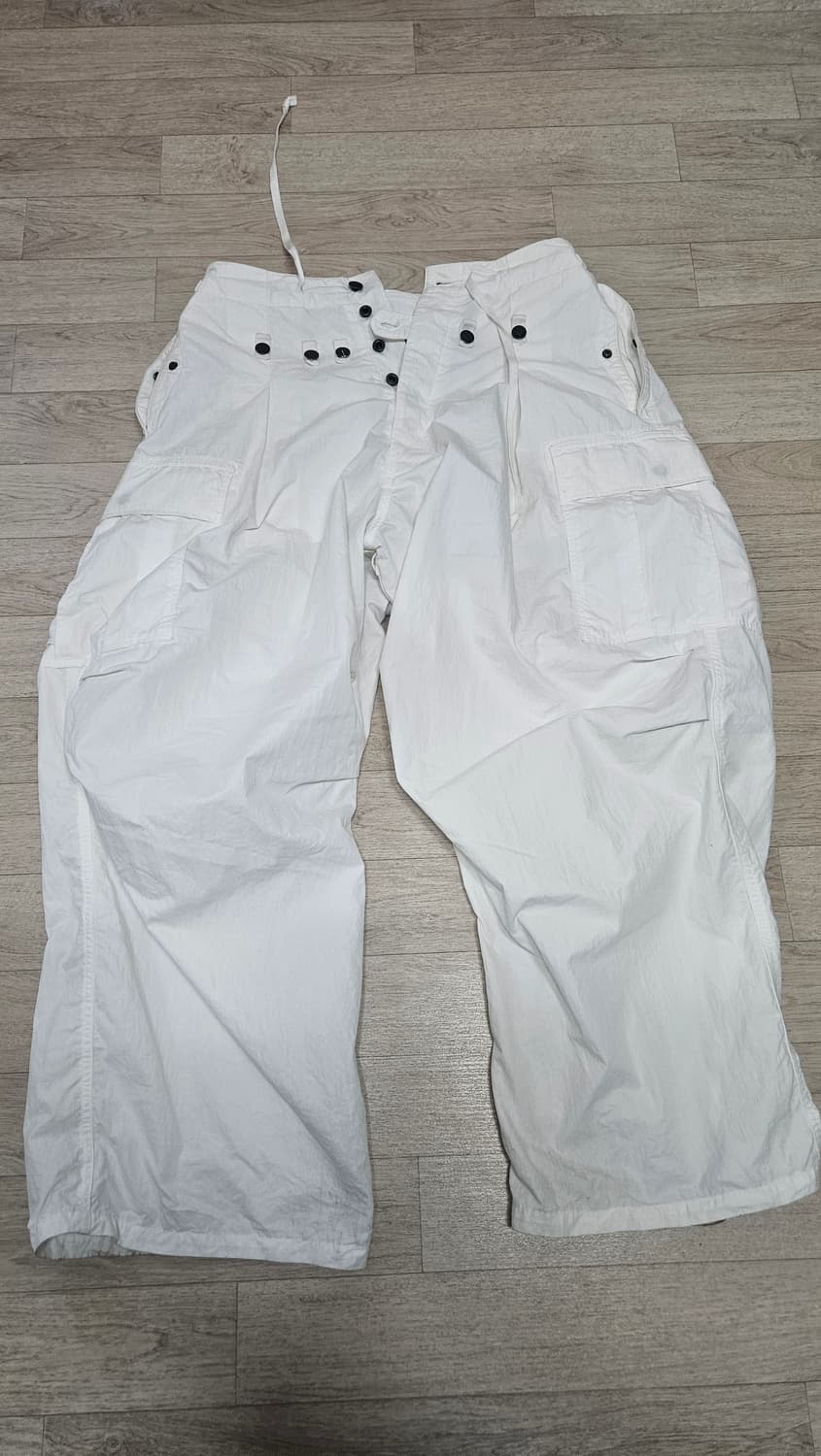 캐피탈 헤비 드릴 점보 카고 팬츠 화이트 상품이미지2