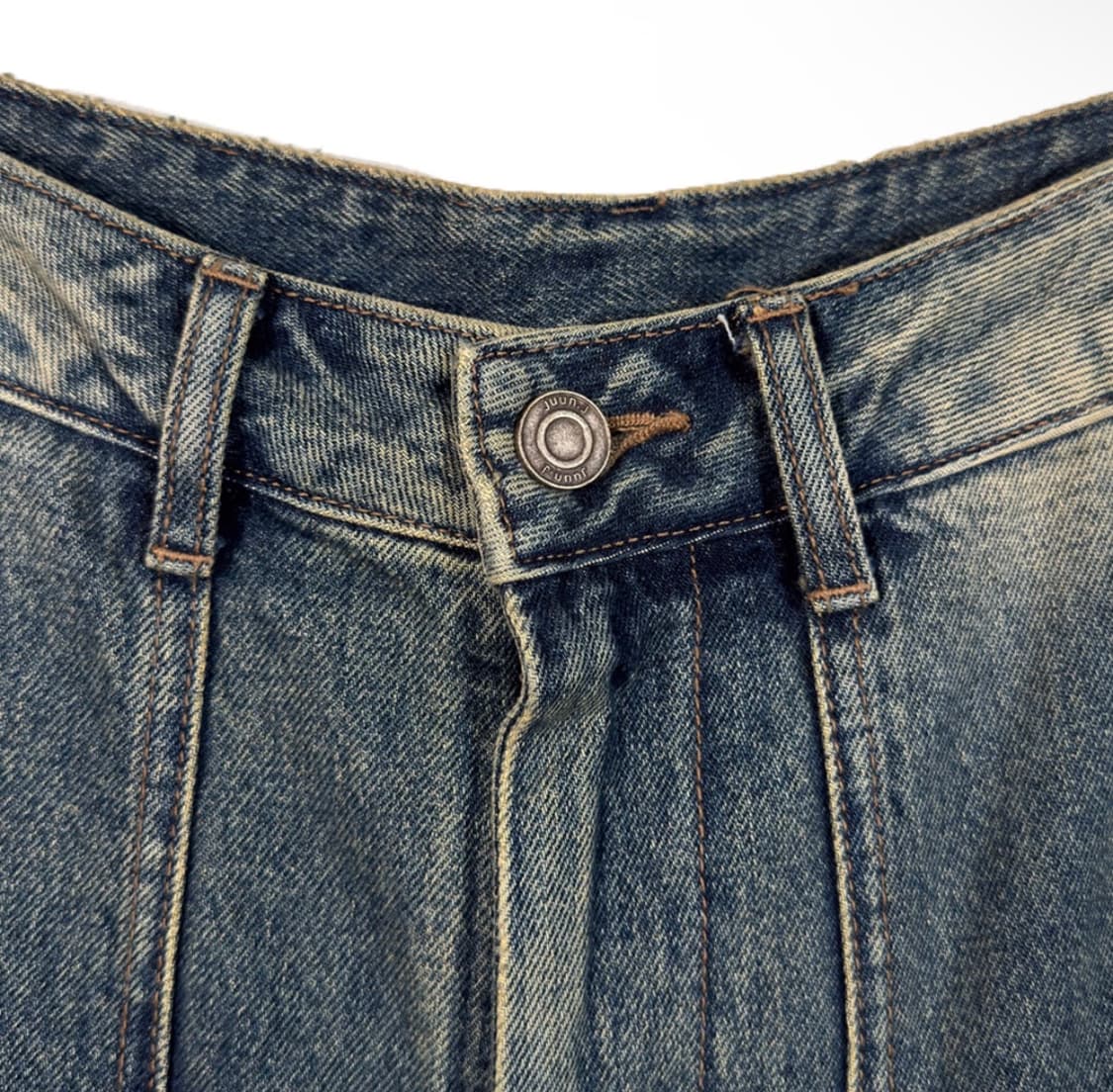 [44] 준지 남성 포켓 후라쉬 워싱 카고 데님 팬츠 블루 상품이미지4