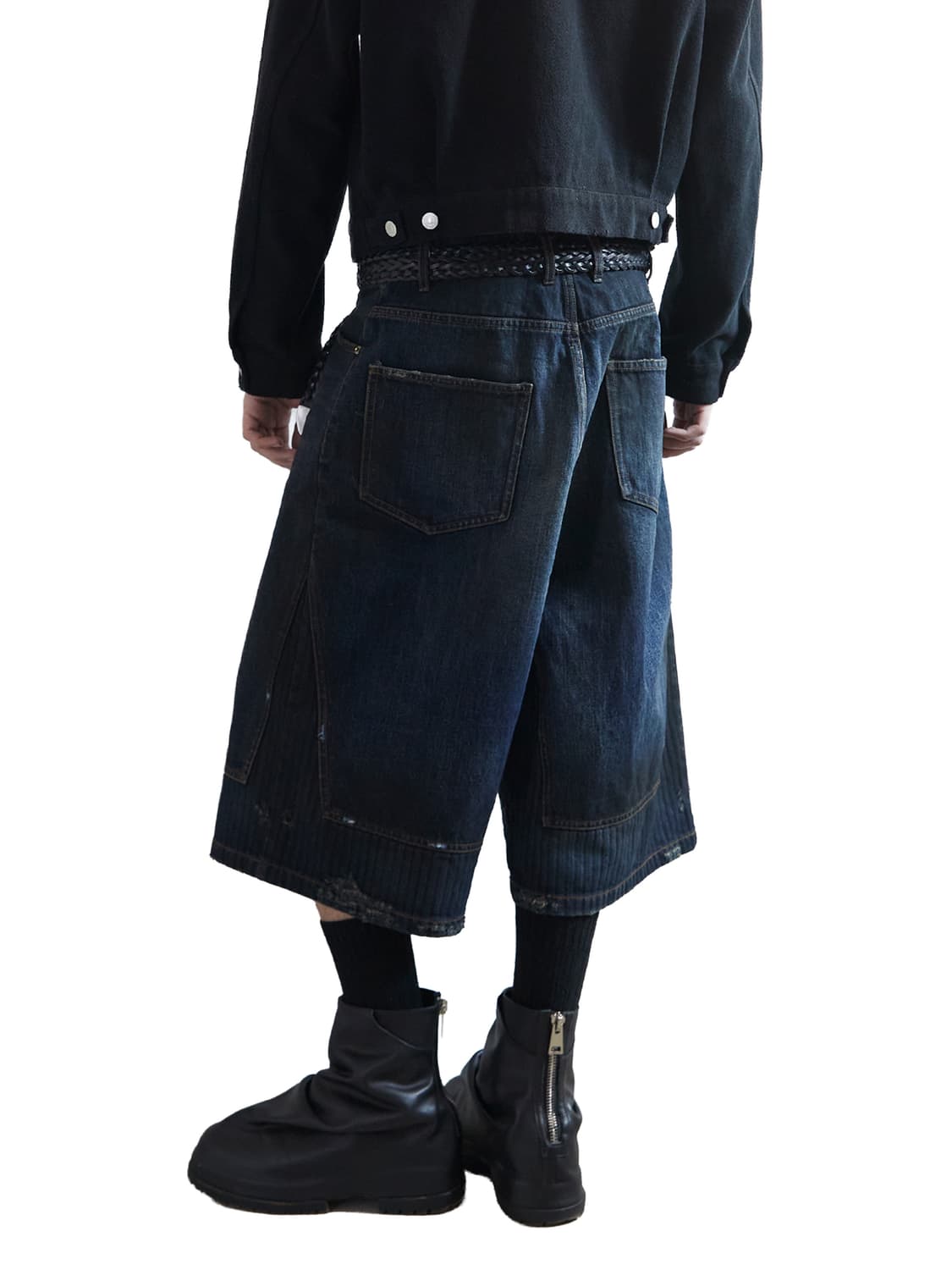 FAR TWO-TONE DENIM BERMUDA PANTS 상품이미지2