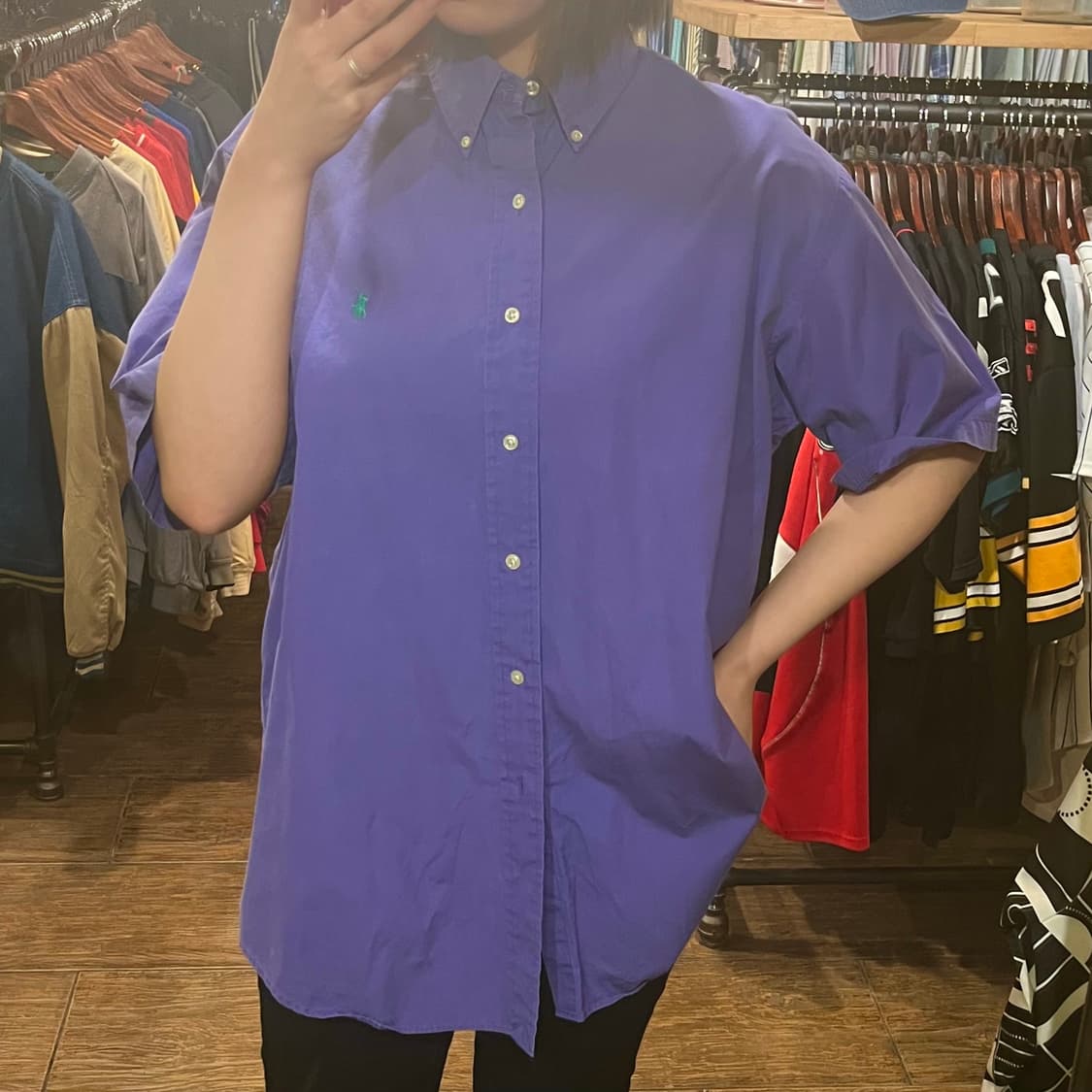 [HI] 폴로 반팔 셔츠 퍼플 상품이미지2