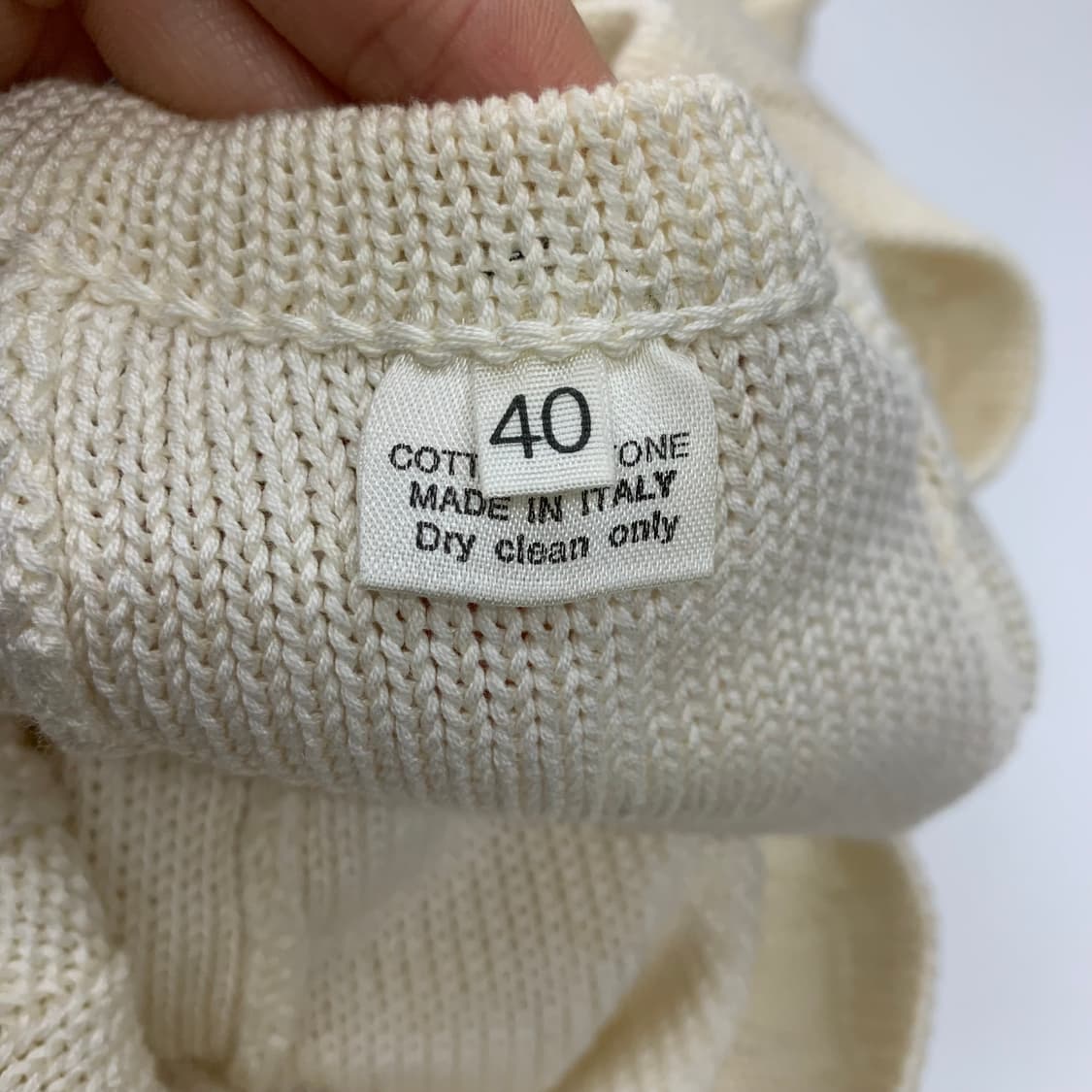 Celine 올드 셀린느 아이보리 니트 탑 상품이미지5