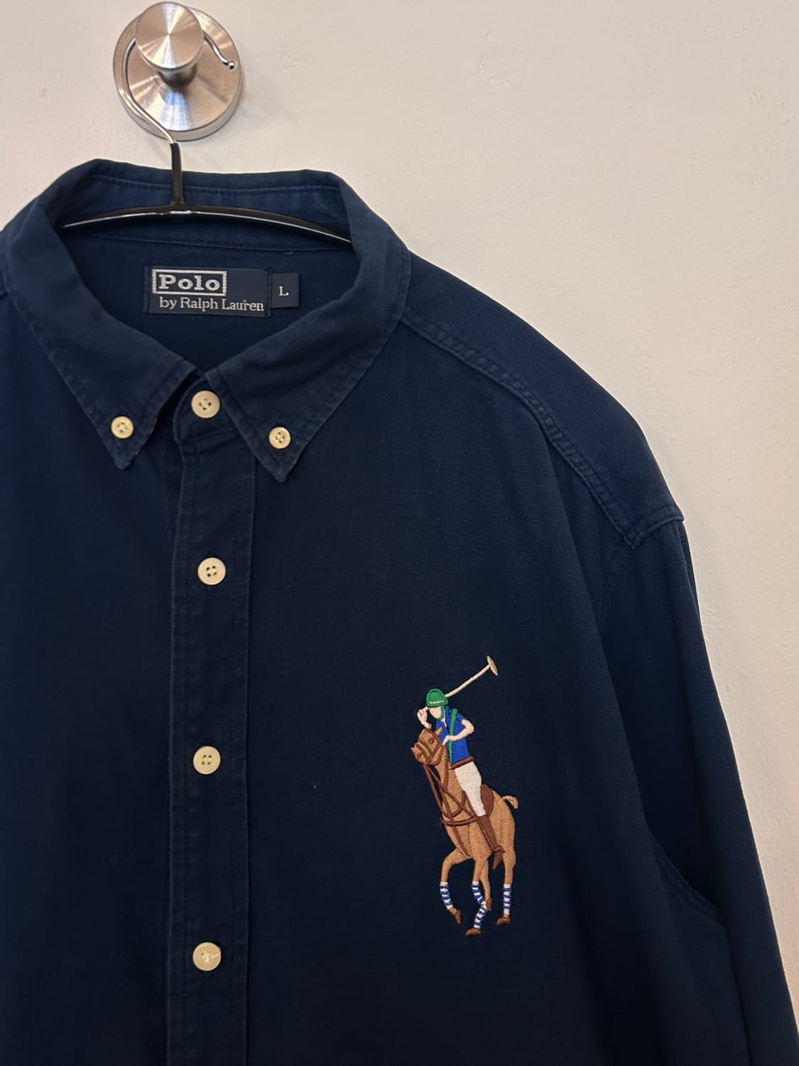 (정품) 폴로 랄프로렌 셔츠 L 네이비 상품이미지3