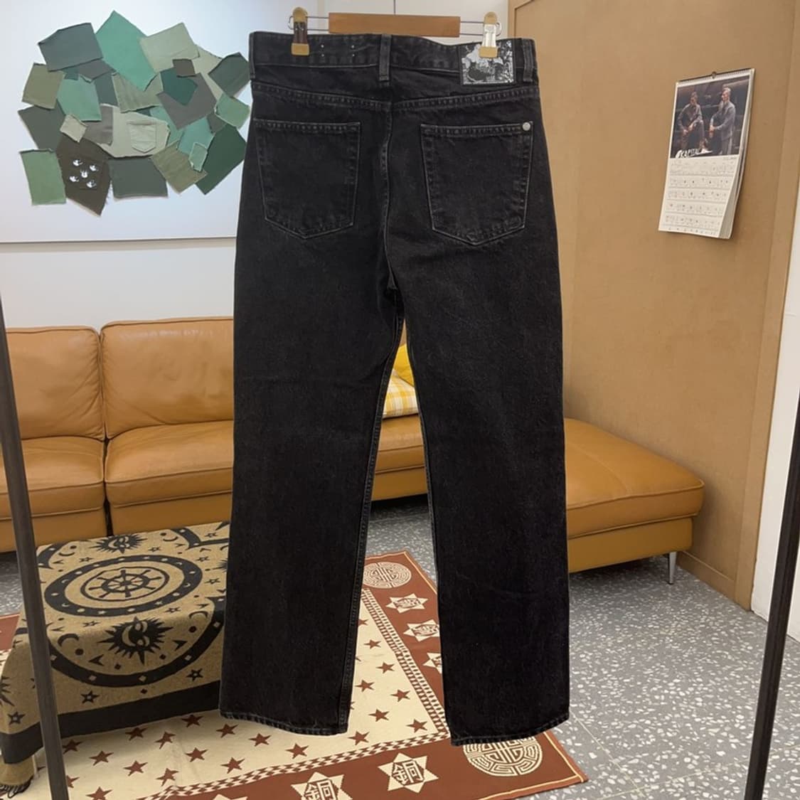 모드나인 고양이패치 모던시크 흑청 데님팬츠 28인치 C08628 상품이미지4