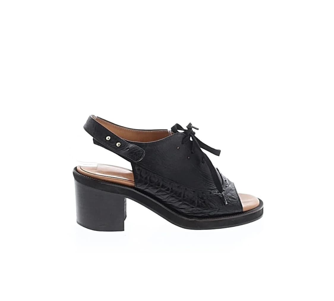 레이크넨 Reike nen 가죽 오픈토 샌들힐 상품이미지1