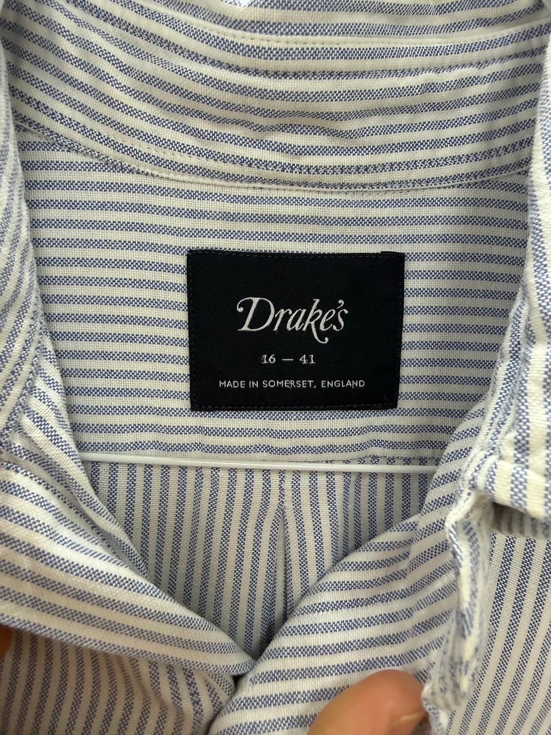 드레익스 블루 스트라이프 옥스포드 셔츠 41사이즈 팝니다 상품이미지2