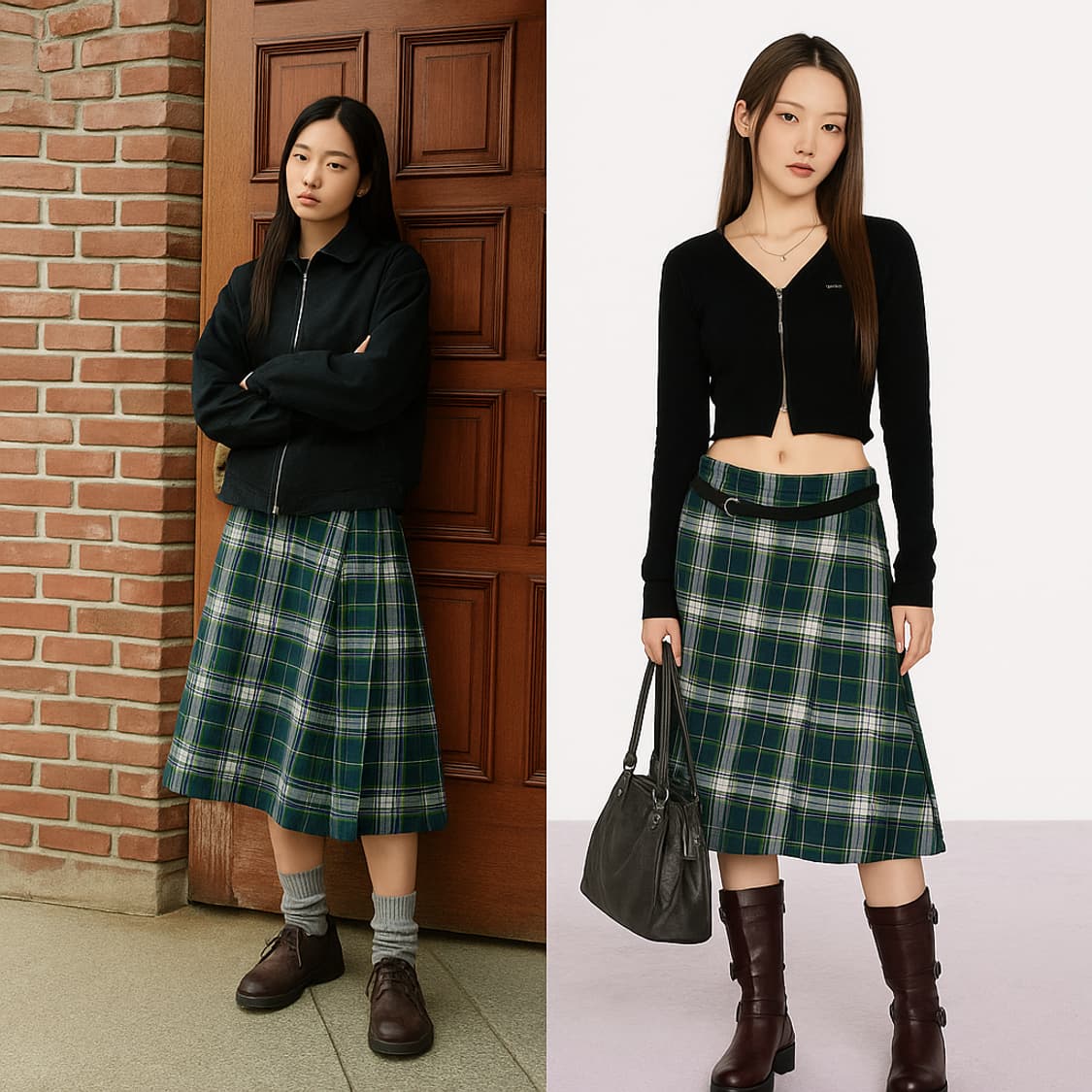 BEN NEVIS in 스코틀랜드 Wool 타탄 체크 스커트 uk 18 상품이미지1