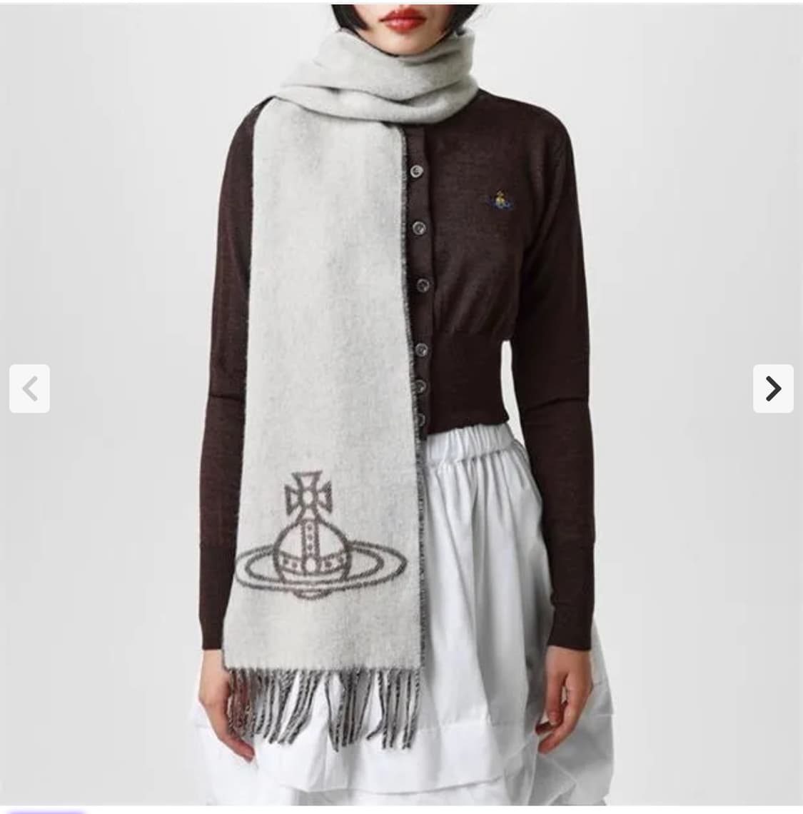 비비안웨스트우드 양면 ORB 로고 머플러 상품이미지4