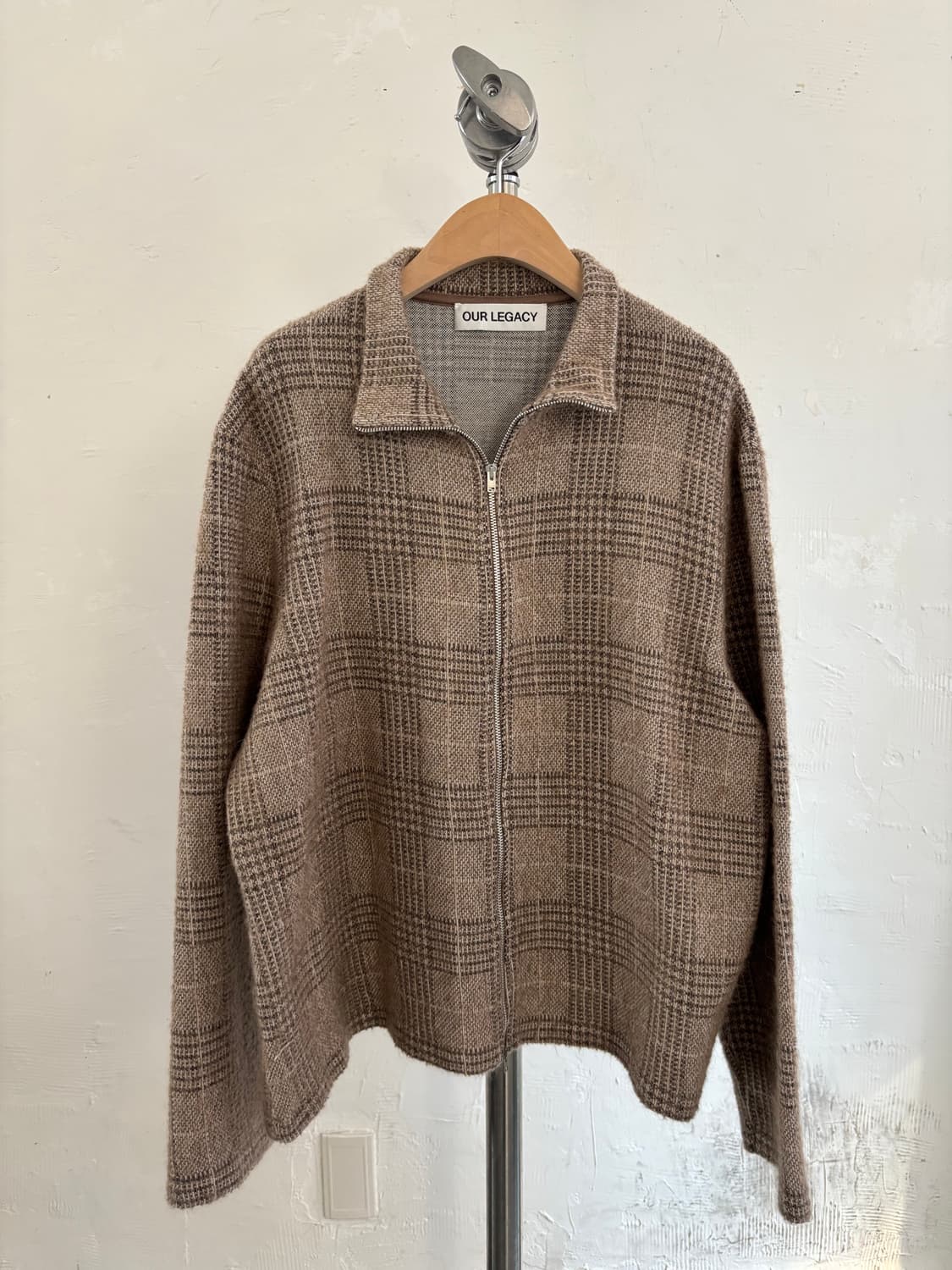 Our Legacy 아워레가시 슈렁큰 하운드 투스 체크 풀 집업  상품이미지4