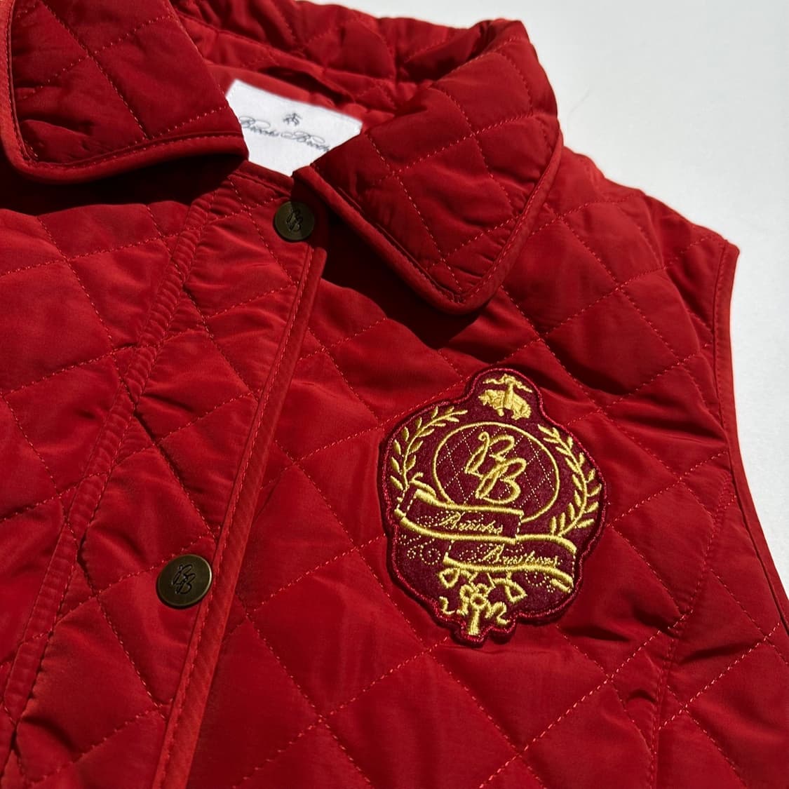 브룩스 브라더스 구스다운 크레스트 로고 퀼팅 베스트 상품이미지3