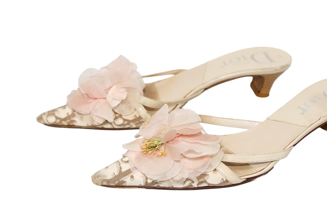 🌹 Dior Vintage Floral Mule Heels 상품이미지2