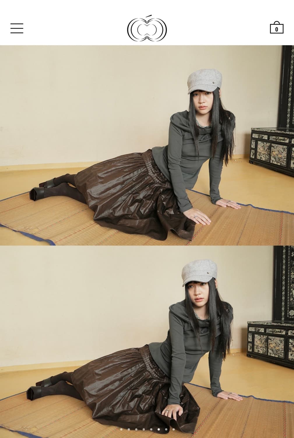 콜로신스 핀턱 미디스커트 상품이미지4