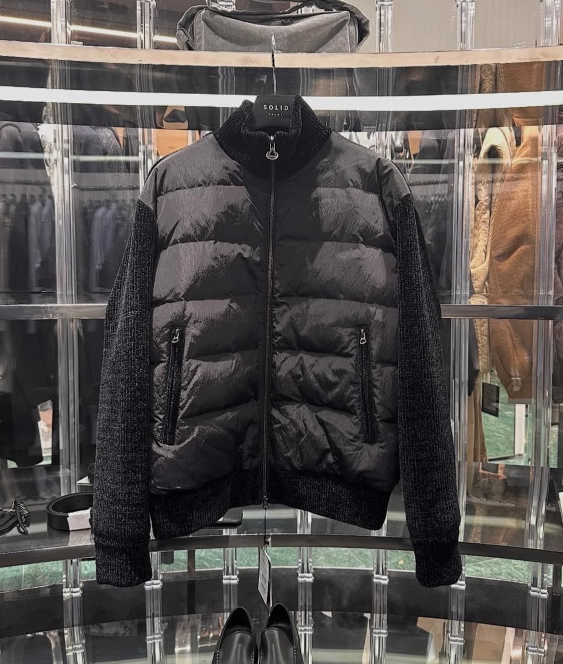 솔리드옴므 25fw 벨벳 니트 패딩 상품이미지1