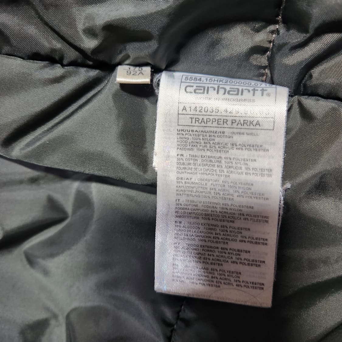 칼하트 브라운 후드 패딩 자켓 상품이미지8