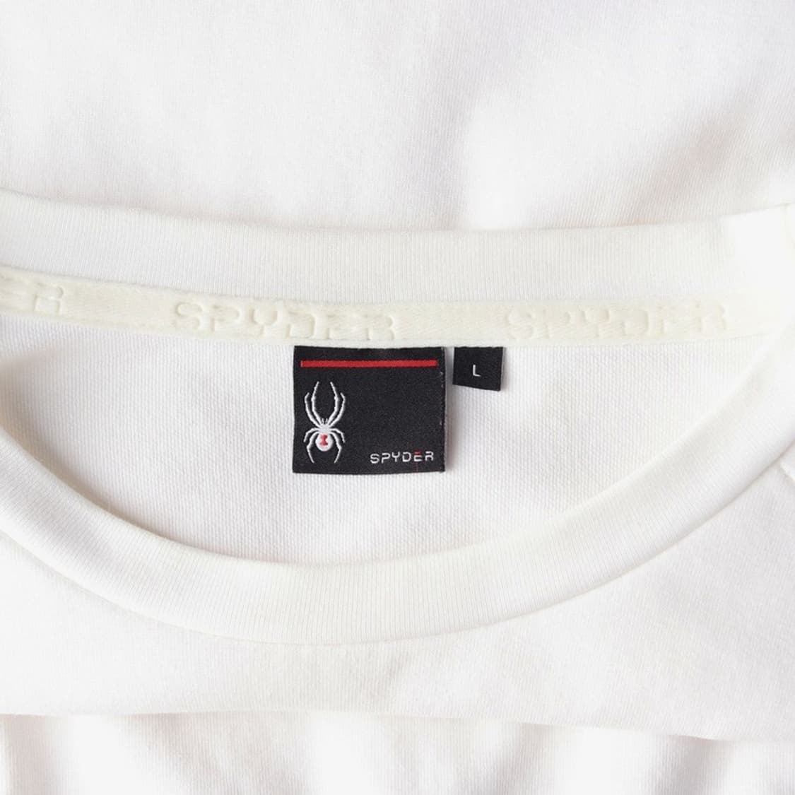 스파이더 센터 거미 자수 로고 화이트 맨투맨 L 상품이미지5