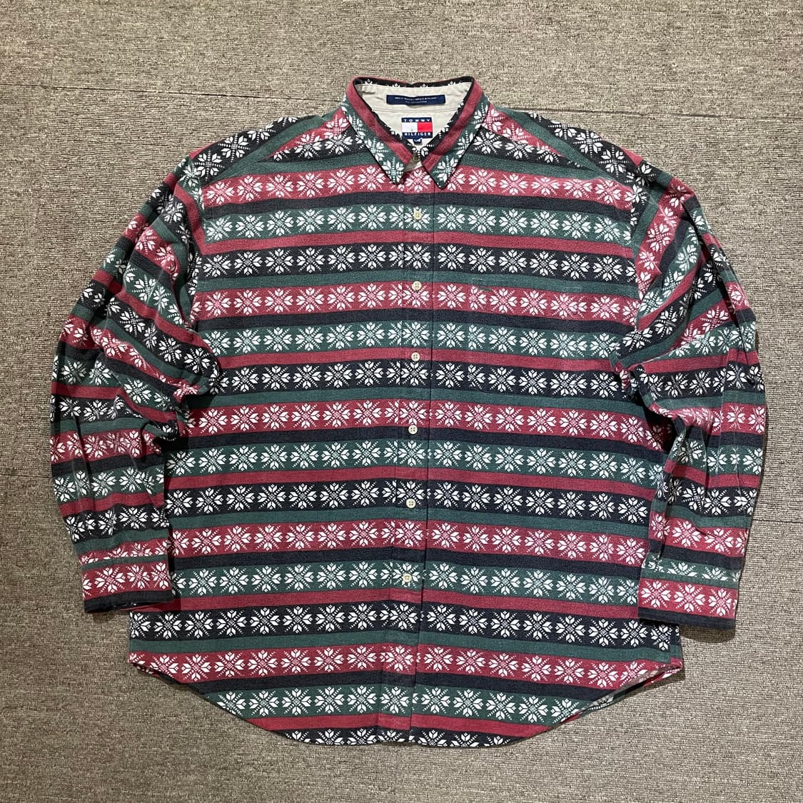 (XL) Tommy 타미힐피거 패턴 웨스턴 셔츠 상품이미지1