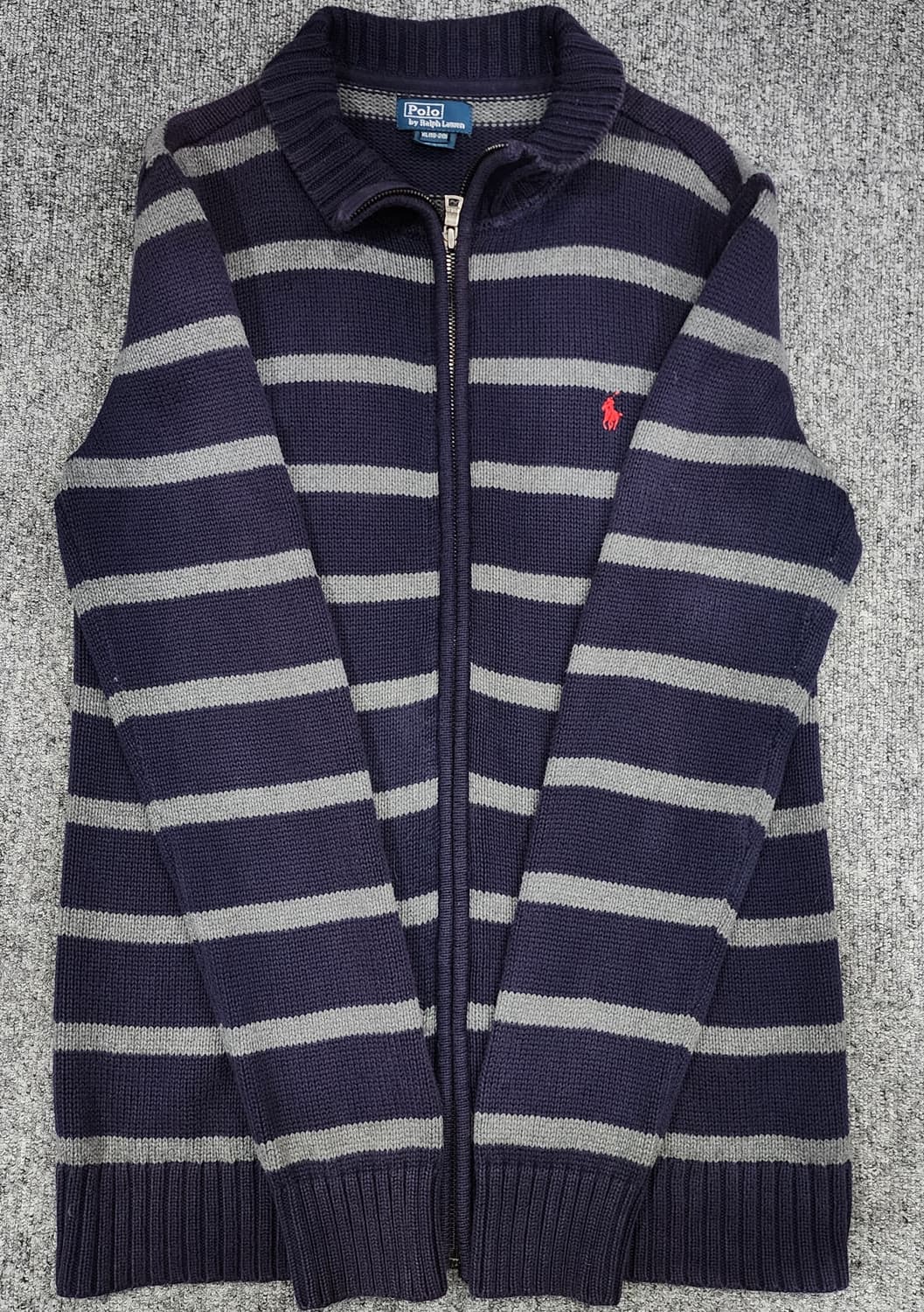 폴로 랄프로렌 스트라이프 풀집업 니트 보이즈 XL 상품이미지4