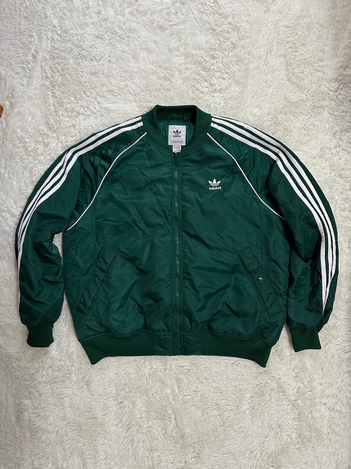 아디다스 녹색 3선 트랙 자켓 XL 상품이미지1
