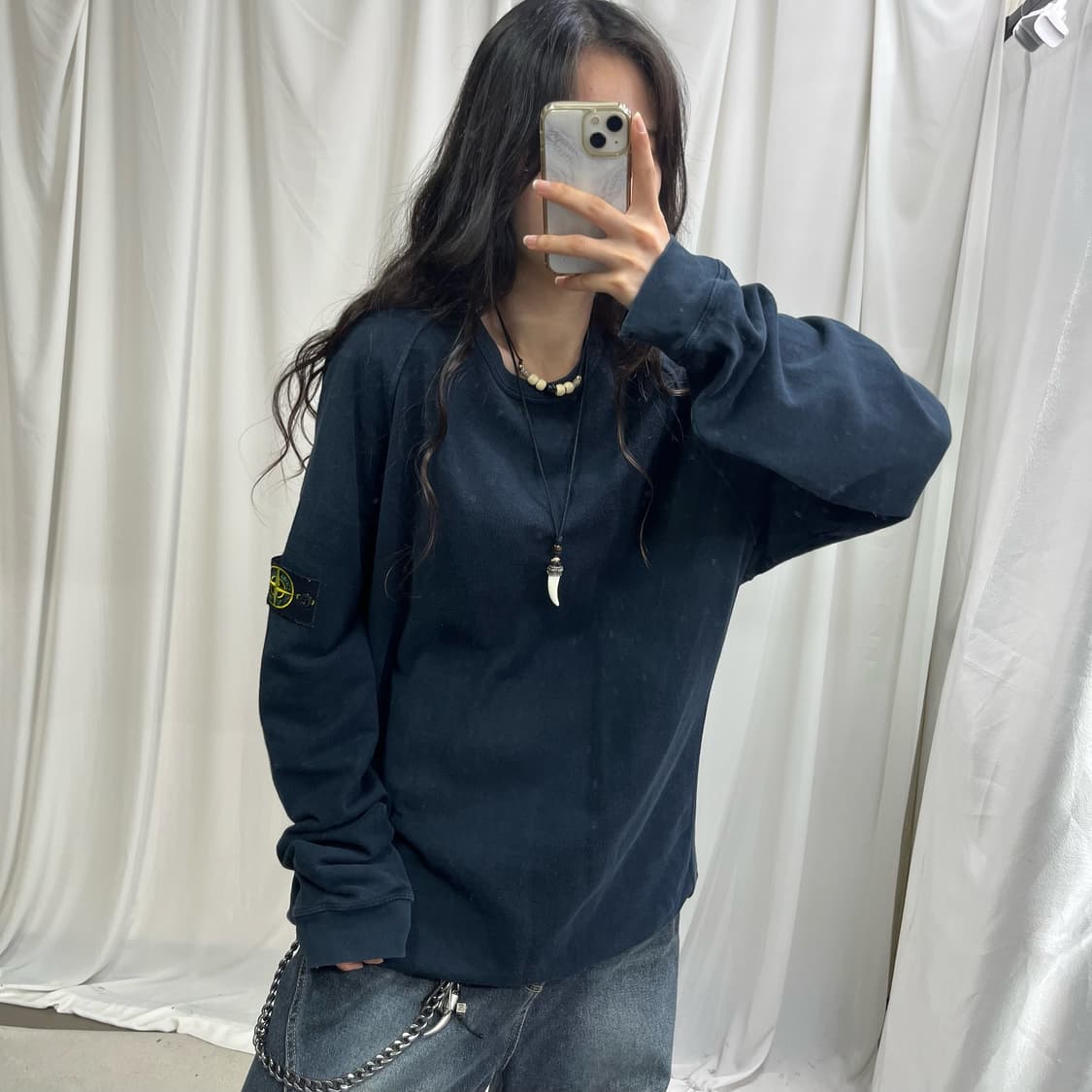 Stone island dark navy mtm 상품이미지2