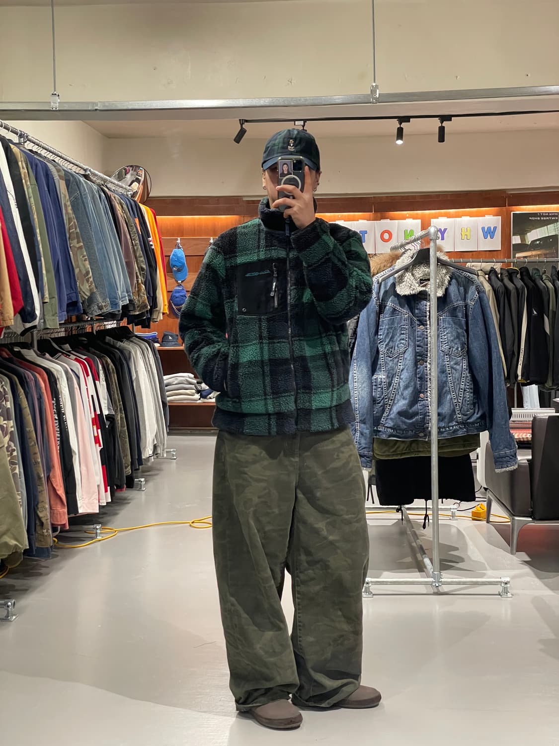 에디바우어 타탄 체크 쉐르파 자켓 상품이미지2