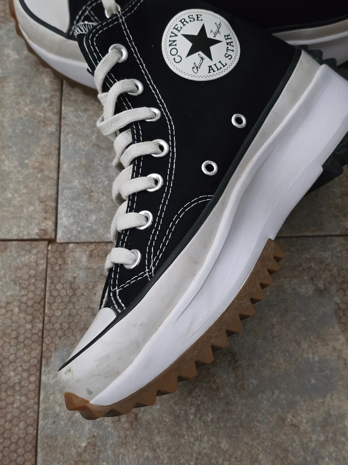 (225)컨버스 런스타 하이크 하이 검흰  상품이미지6