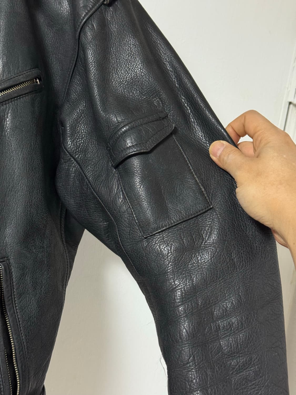 일본 komine 소가죽 더블카라 모토바이커 자켓 상품이미지9