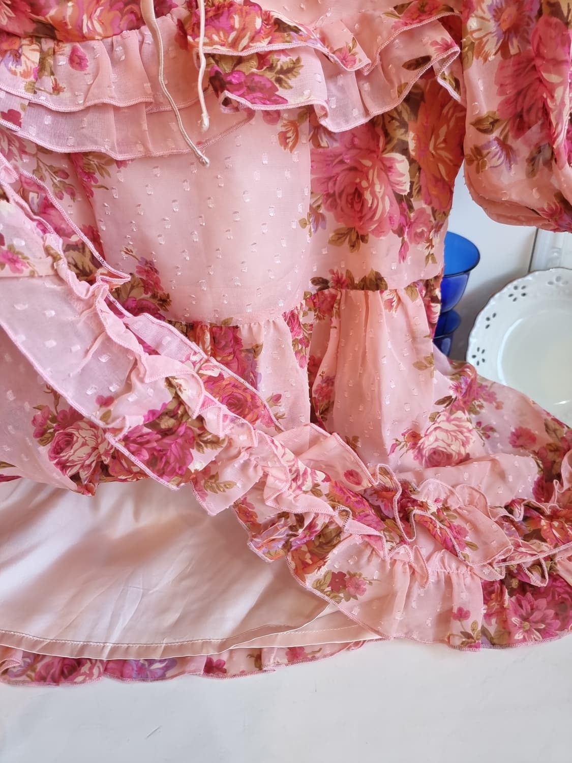 LIZ LISA(리즈리사) 로즈 쉬폰 오프숄더 원피스 상품이미지3