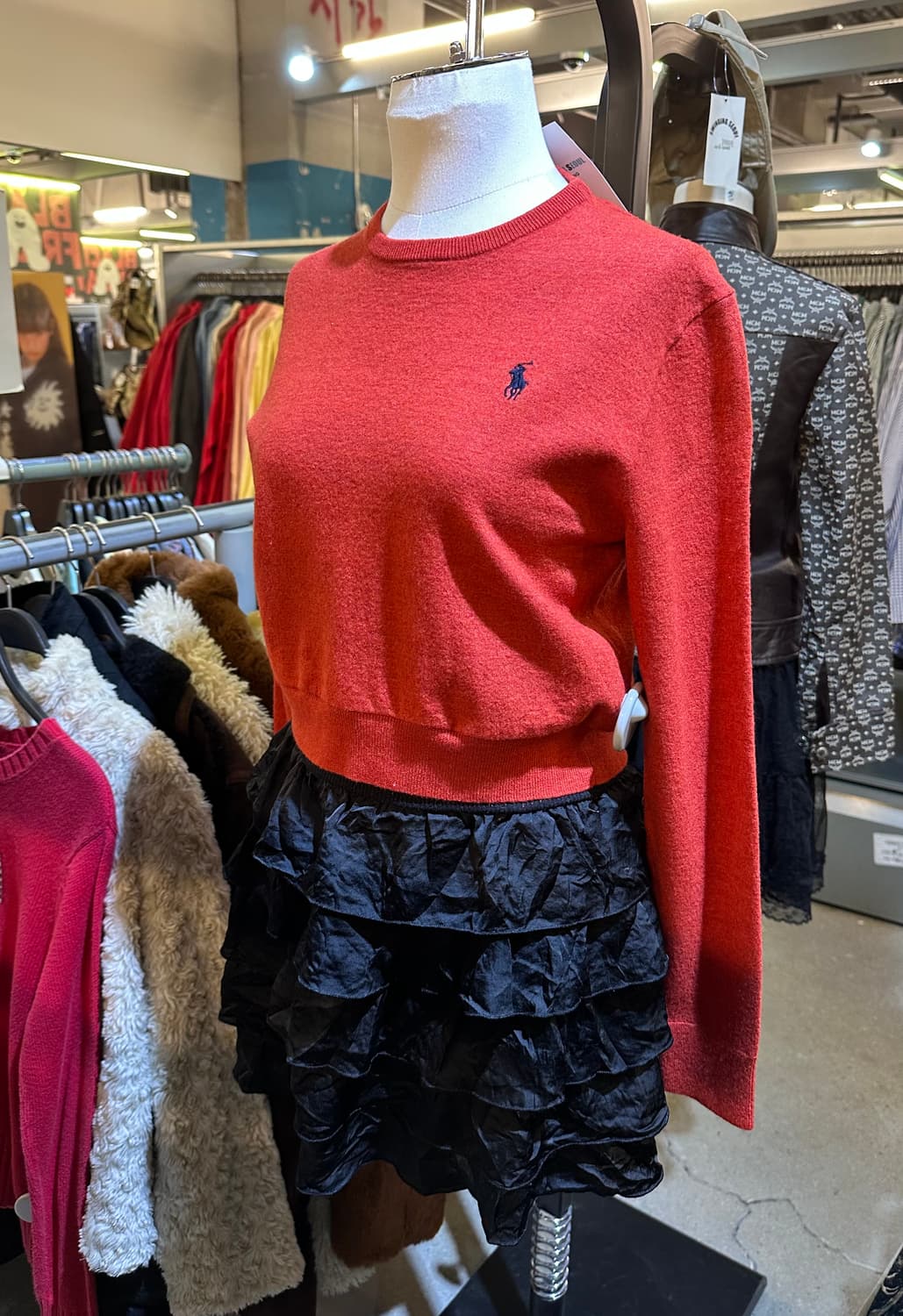 POLO 폴로 브릭오렌지 라운드니트 상품이미지1