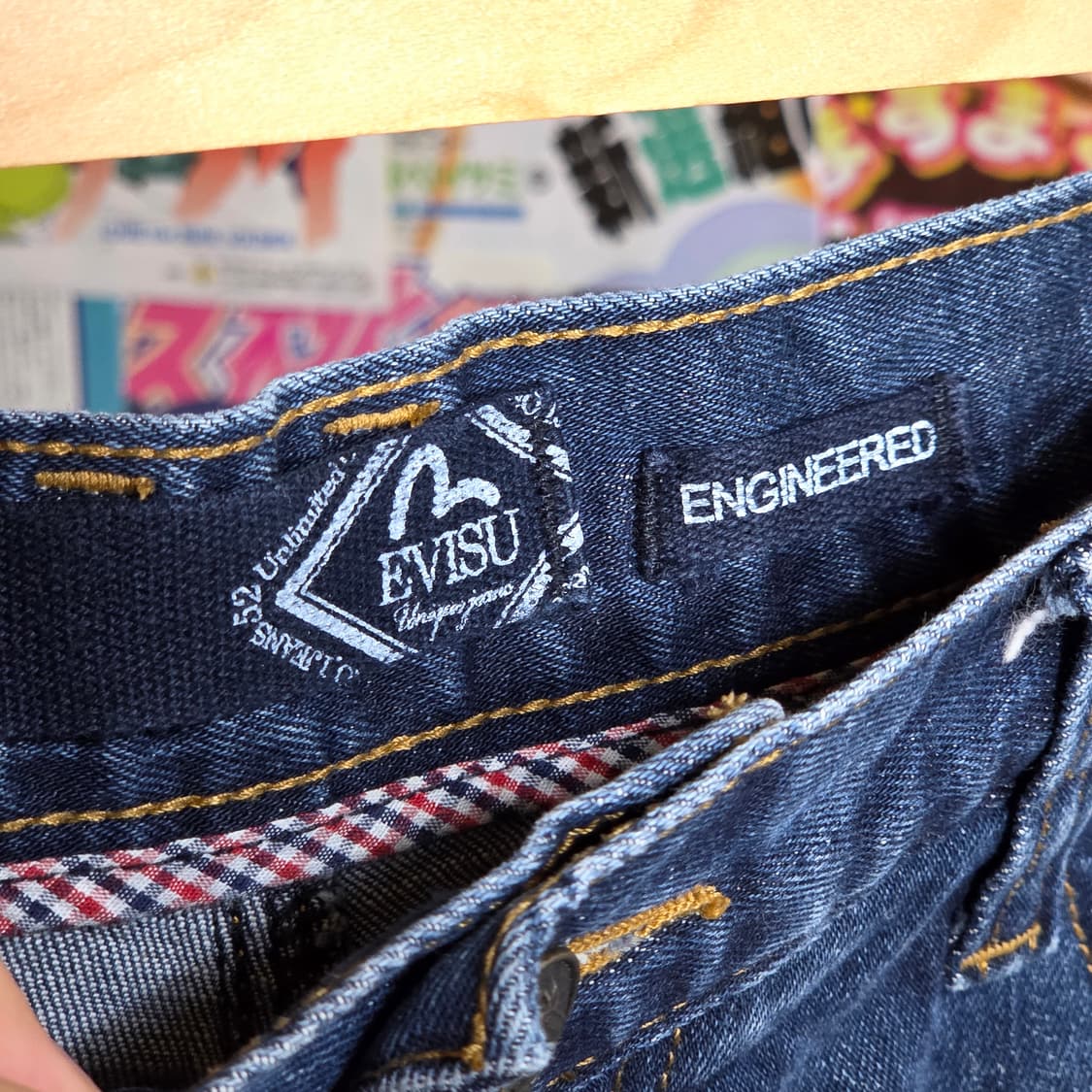 에비수 절개라인 중청 데님 팬츠 상품이미지8