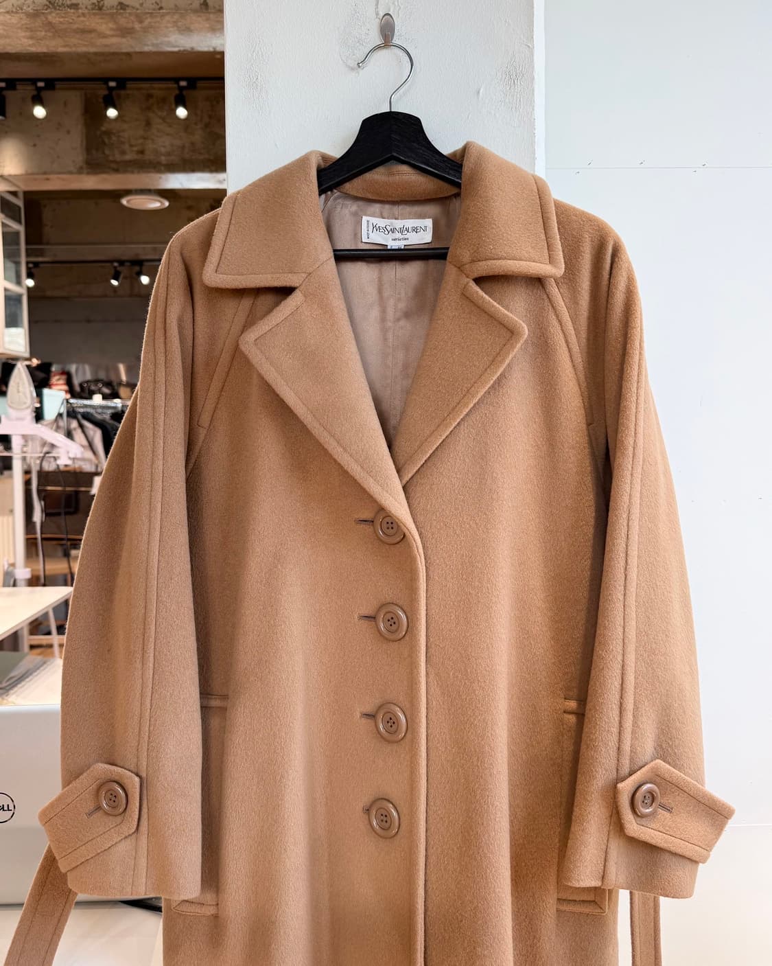 입생로랑 브라운 4b 울 롱코트  상품이미지3