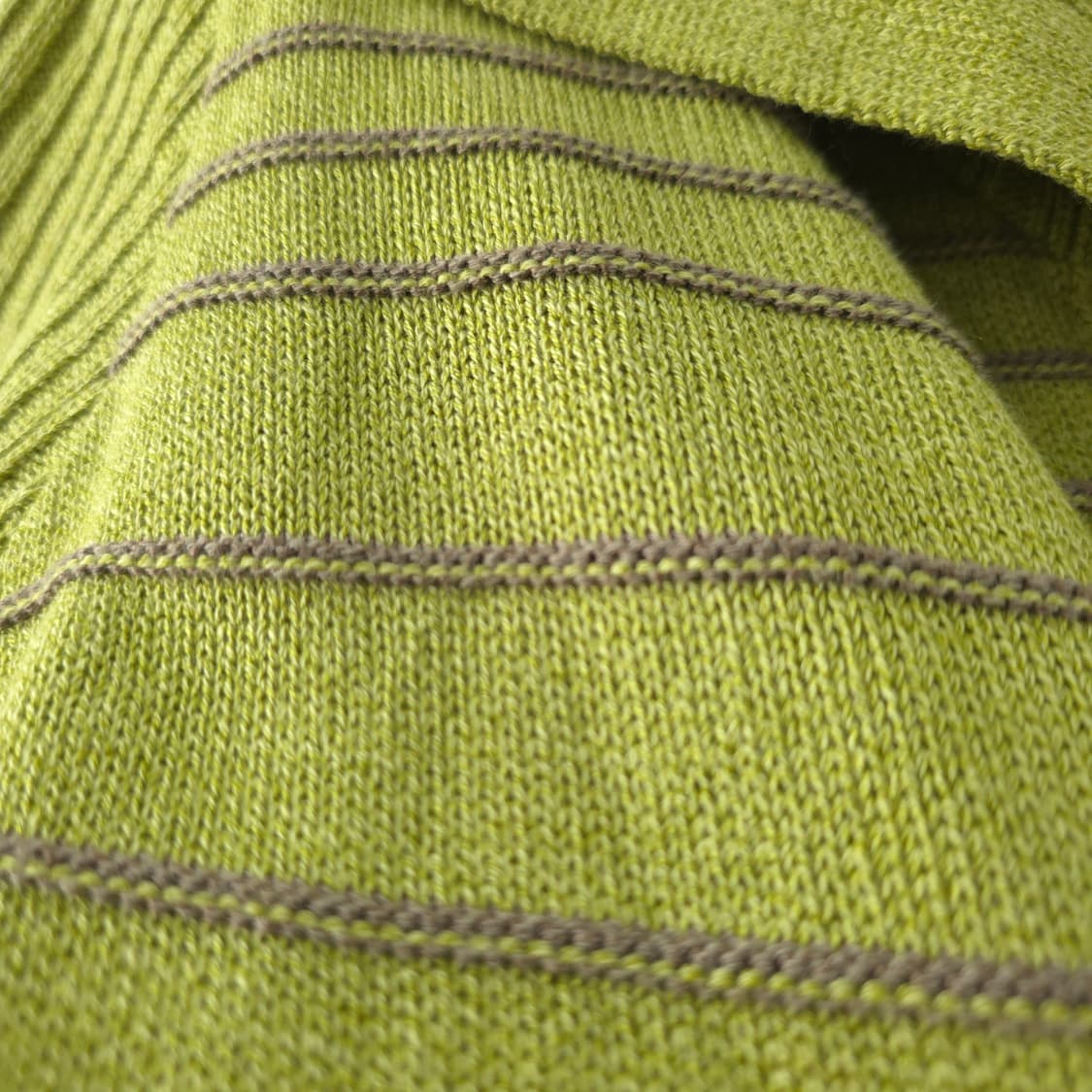 VIRGO 라이트 그린 스트라이프 니트 반팔 가디건 상품이미지6