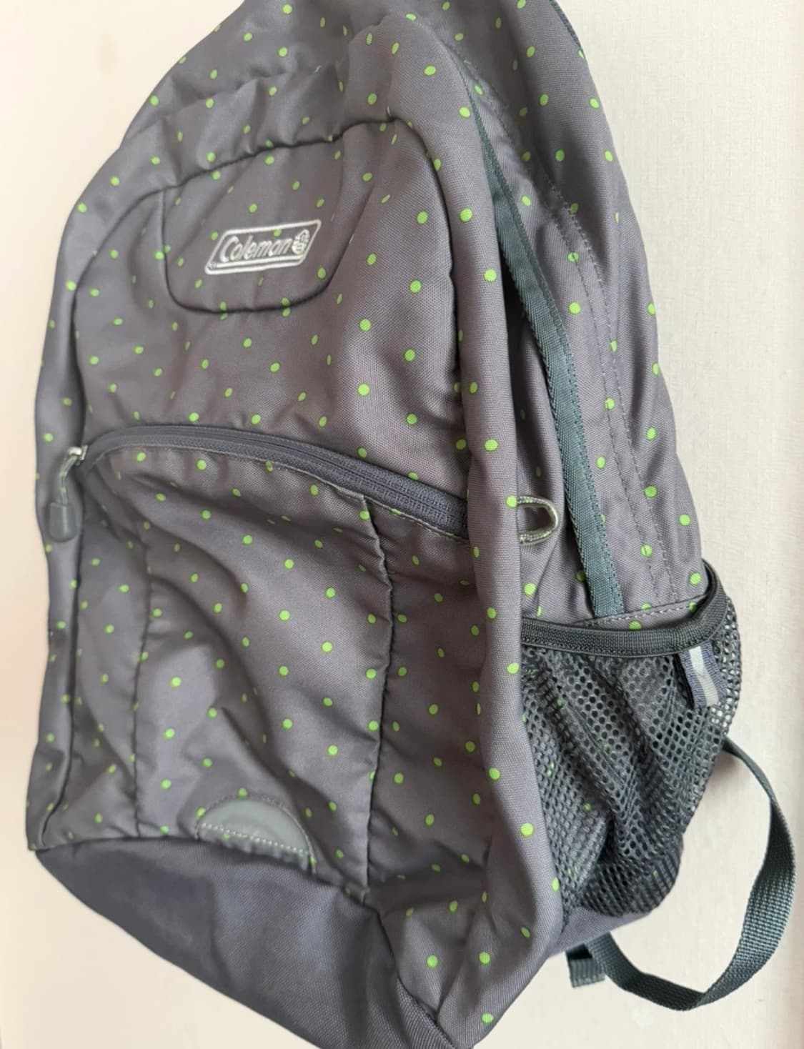 coleman 빈티지 초록 도트 백팩 상품이미지2