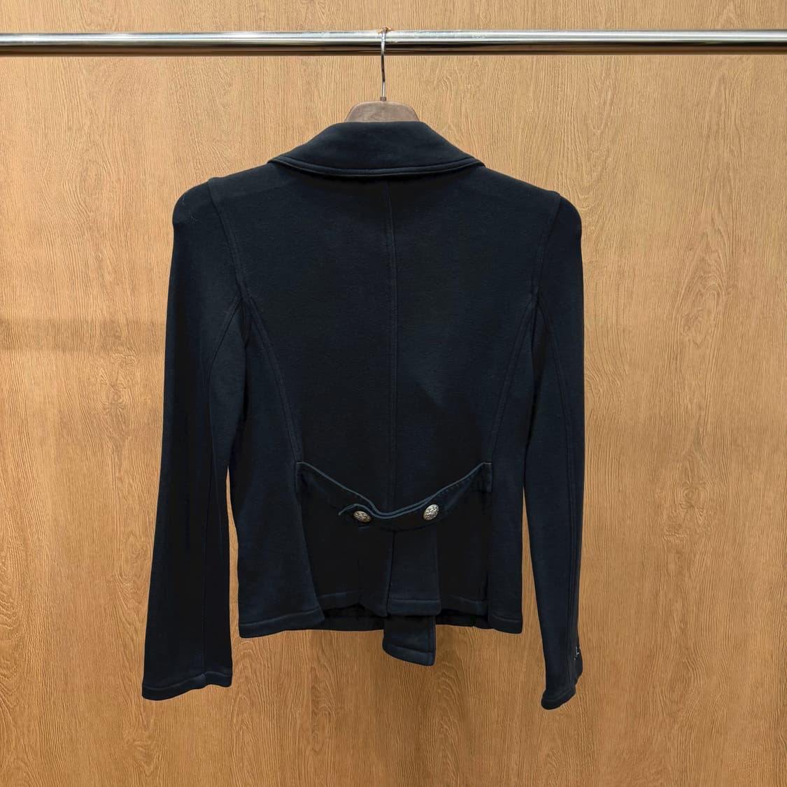 폴로 랄프로렌 더블 브레스티드 자켓 소매 로고 자수 디테일 블랙 상품이미지3