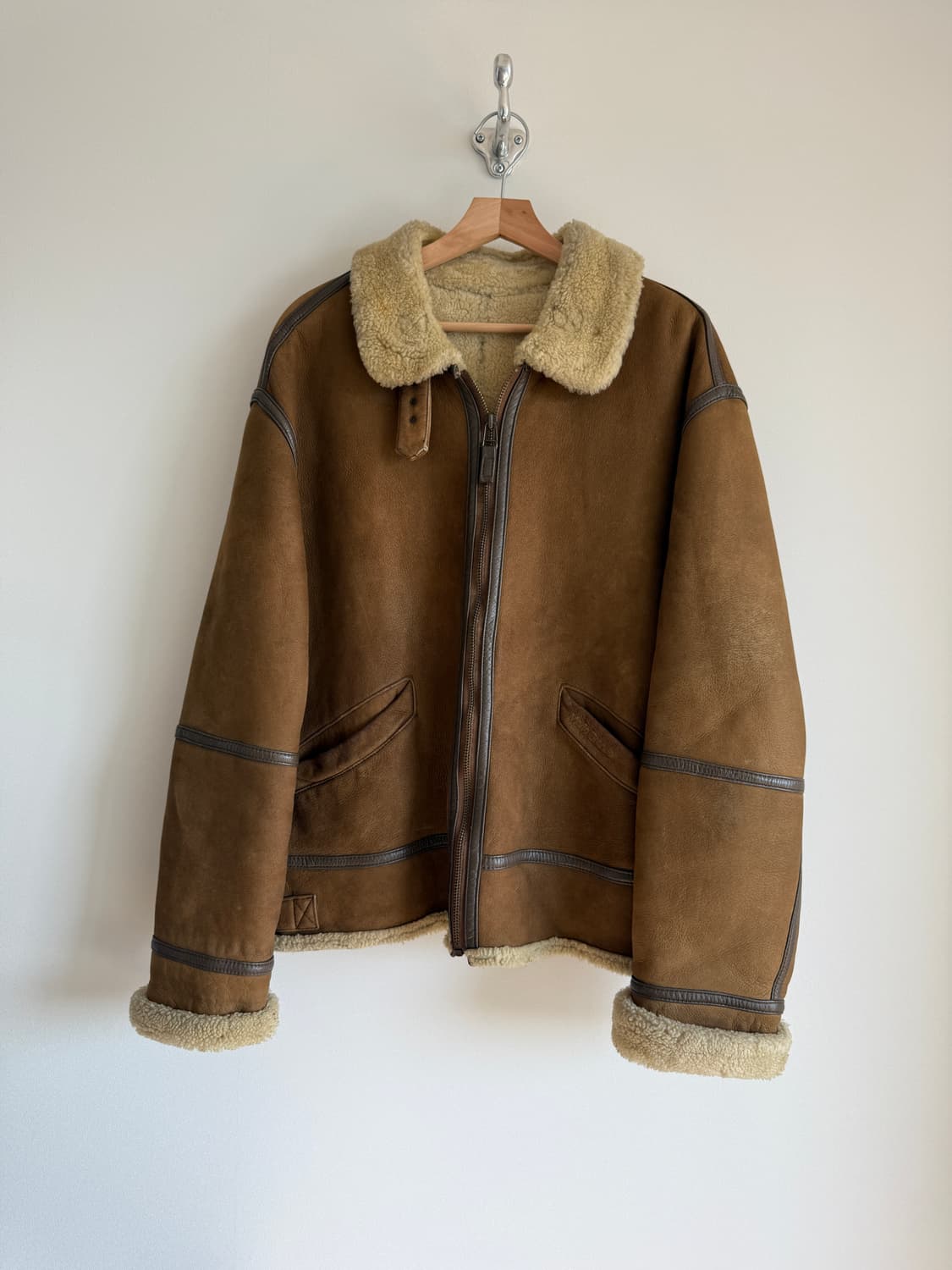 Mario Grande 리얼 레더 양털 무스탕 상품이미지1