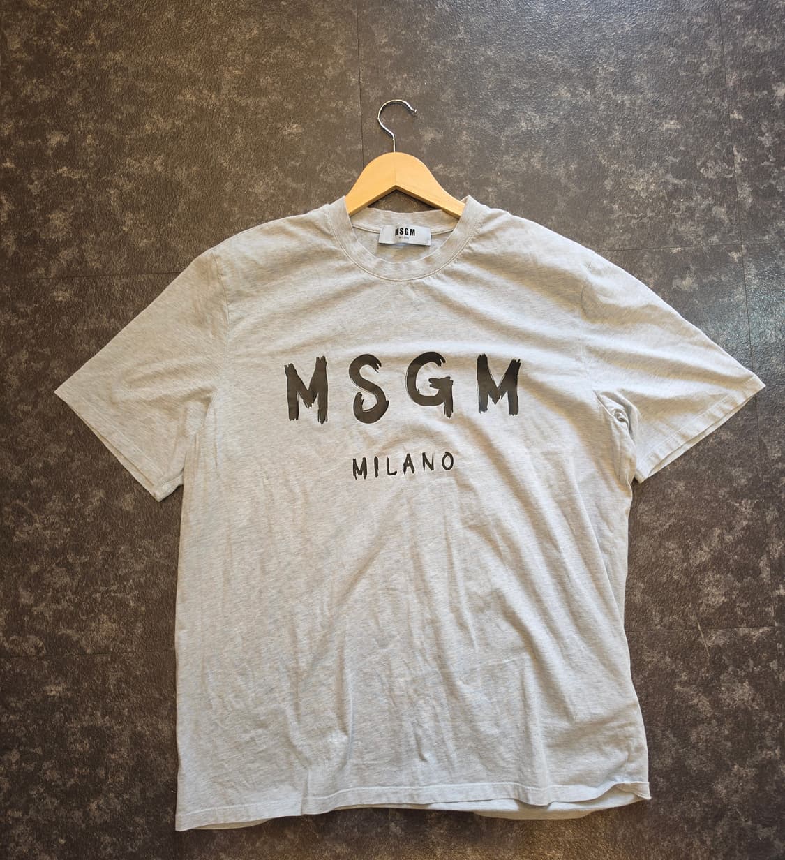 MSGM 밀라노 로고 반팔 티셔츠 그레이 상품이미지1